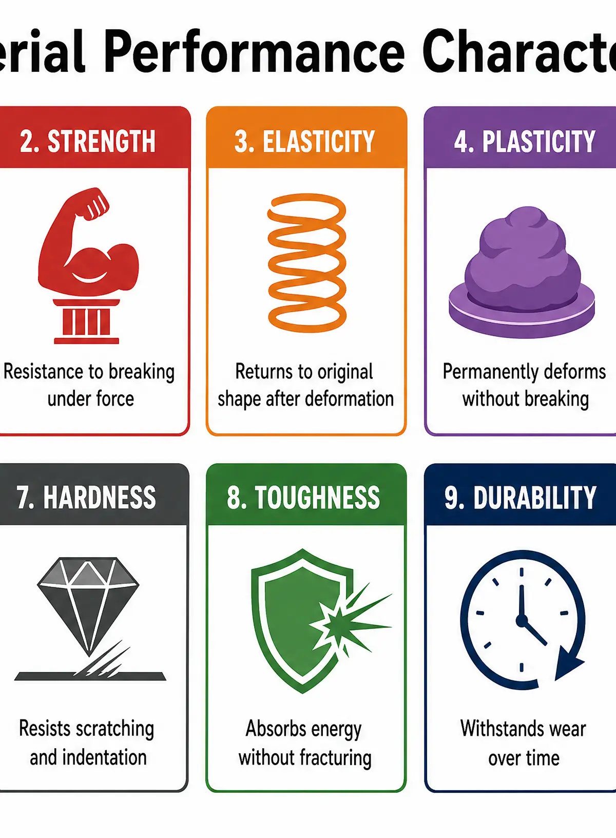 The 10 key material performance characteristics