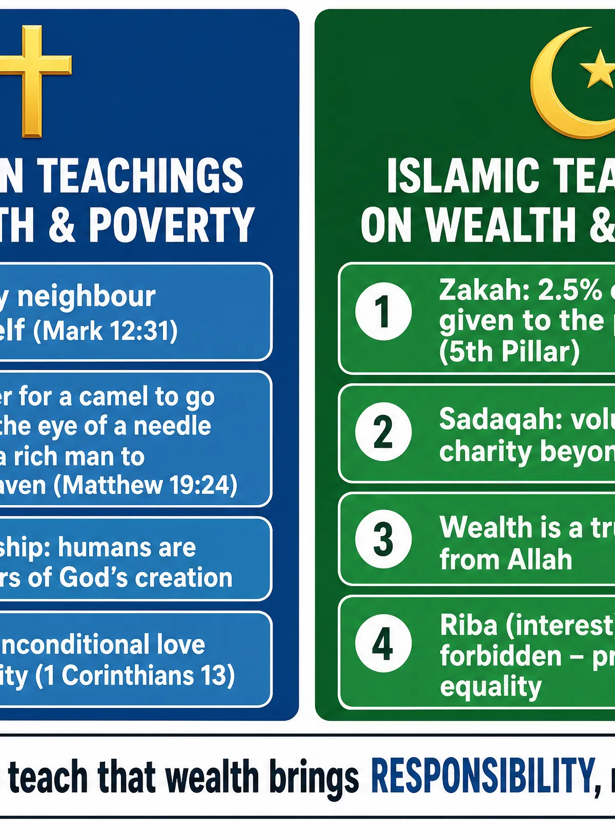 Comparison of Christian and Islamic teachings on wealth