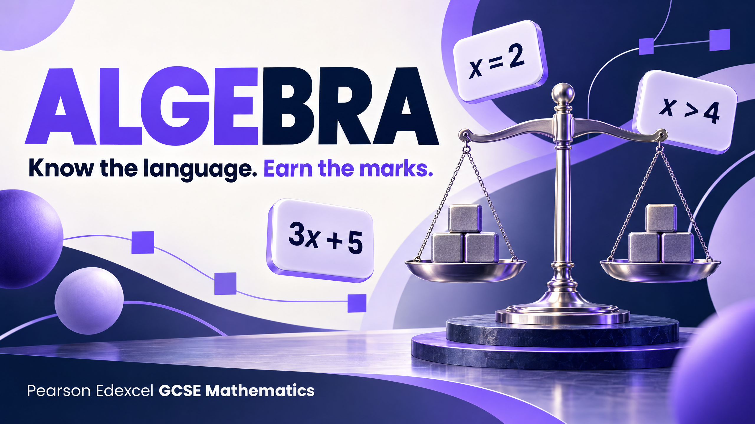 Algebra: know the language, earn the marks.