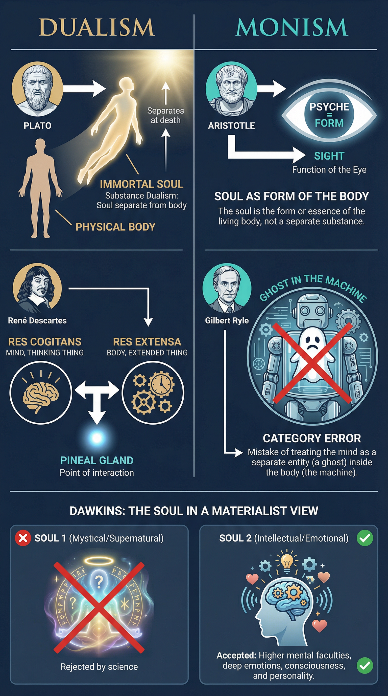 Dualism vs. Monism: Key Concepts.