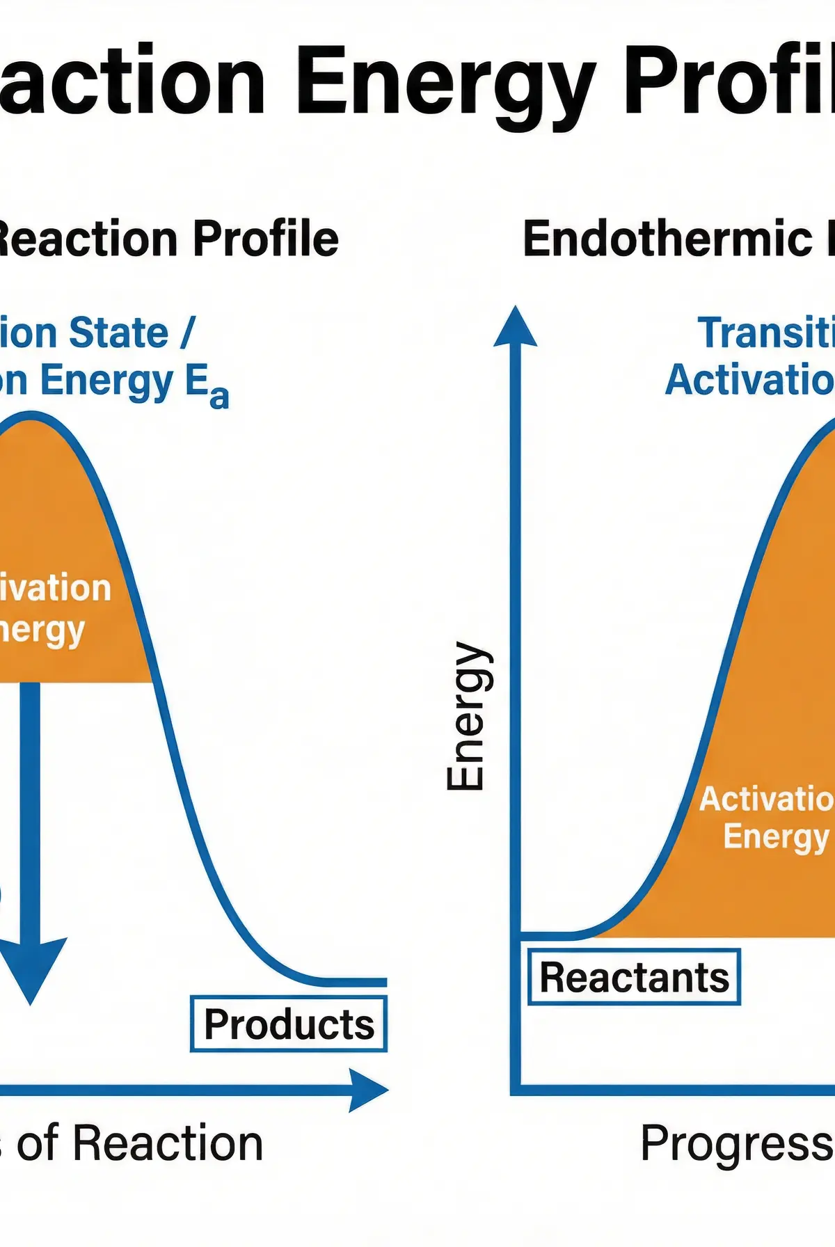 Exothermic and Endothermic Reaction Profiles