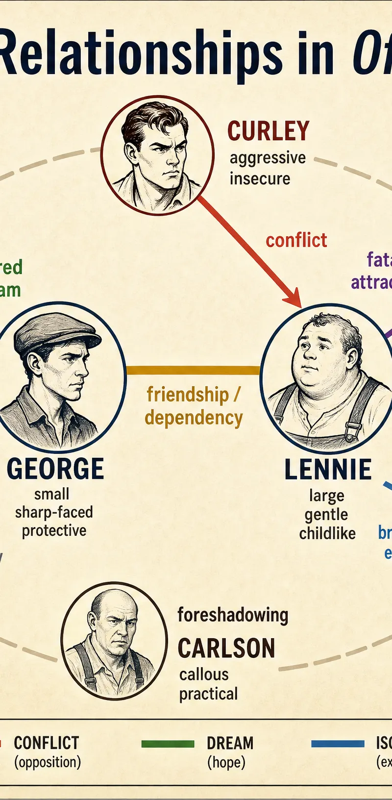 Character Relationships in Of Mice and Men