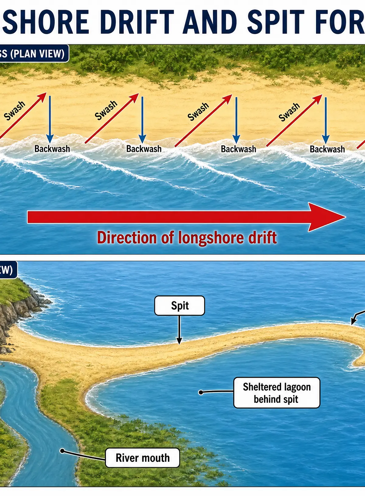 Longshore Drift and Spit Formation