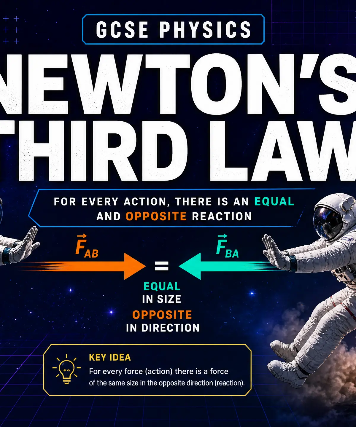 Header image for Newton's Third Law