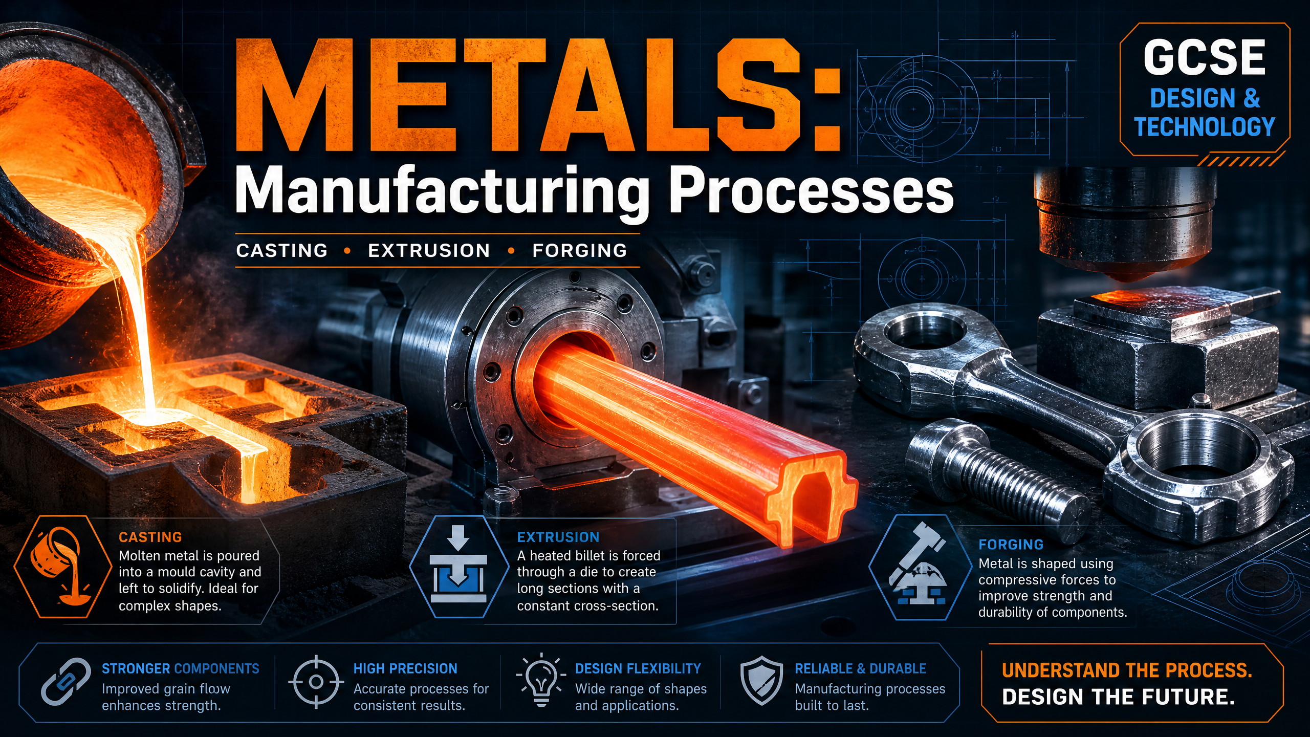 Header image for Metals: Alternative processes that can be used to manufacture ferrous and non-ferrous metal products