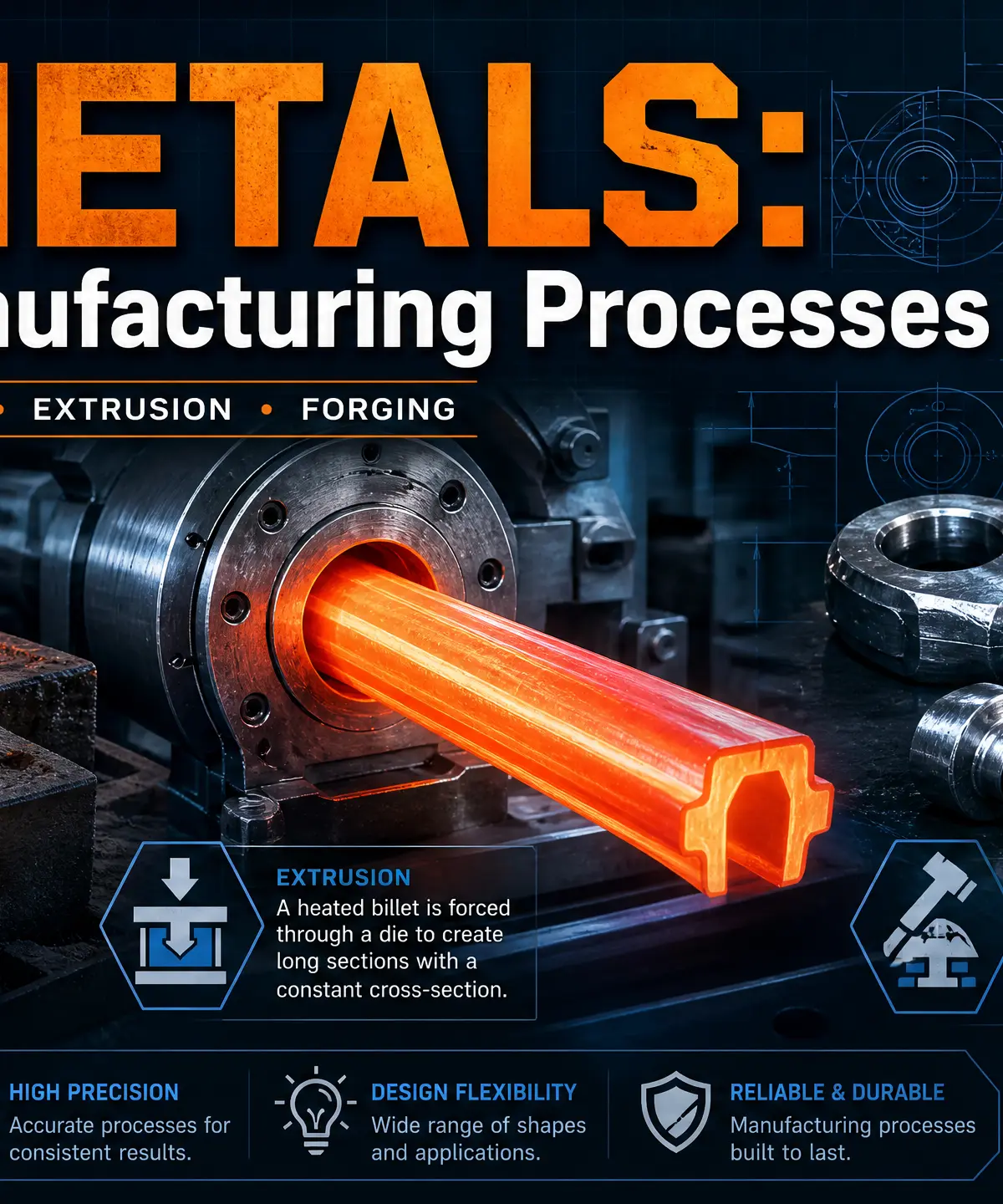 Header image for Metals: Alternative processes that can be used to manufacture ferrous and non-ferrous metal products