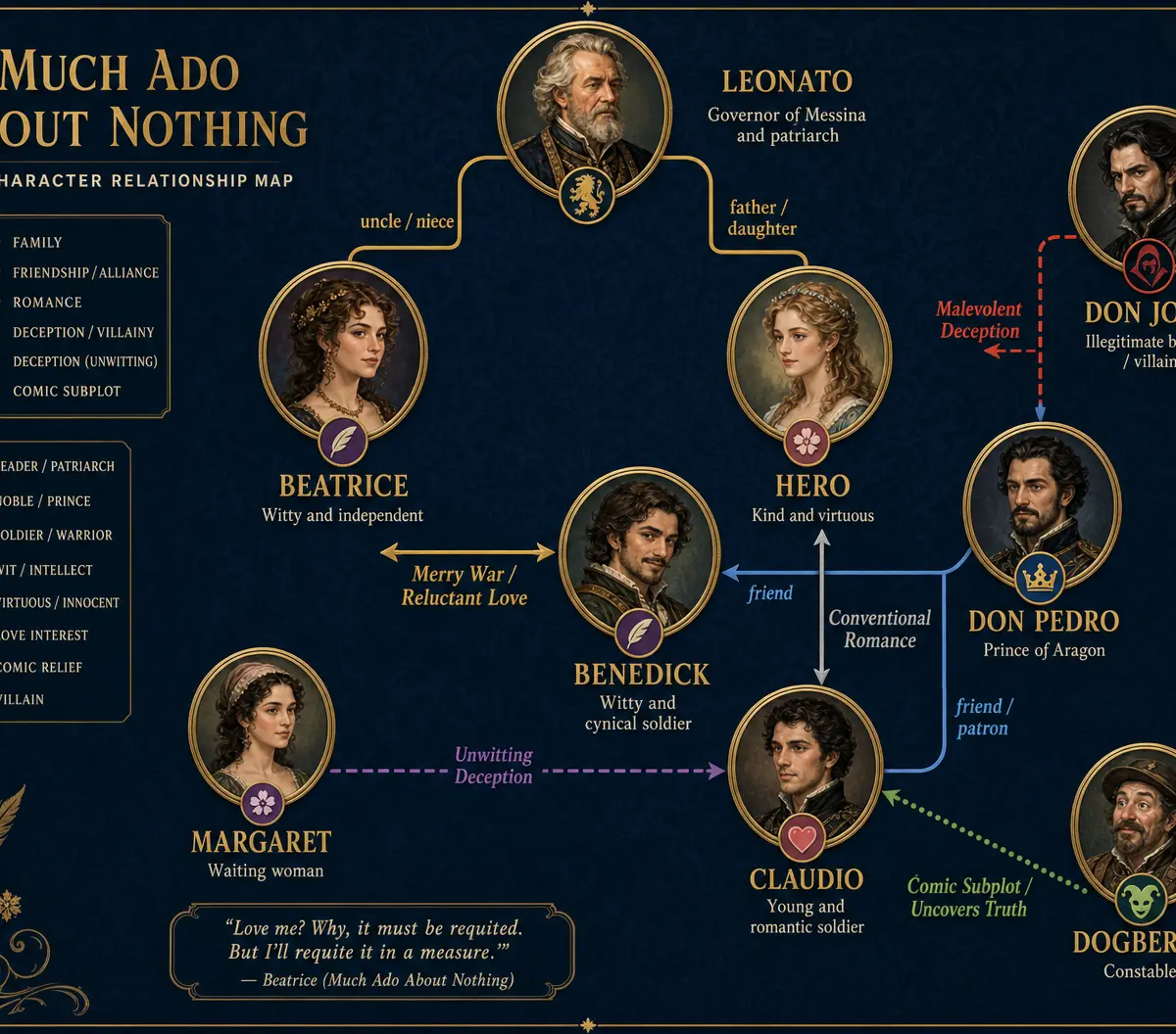 Character Relationships in Much Ado About Nothing