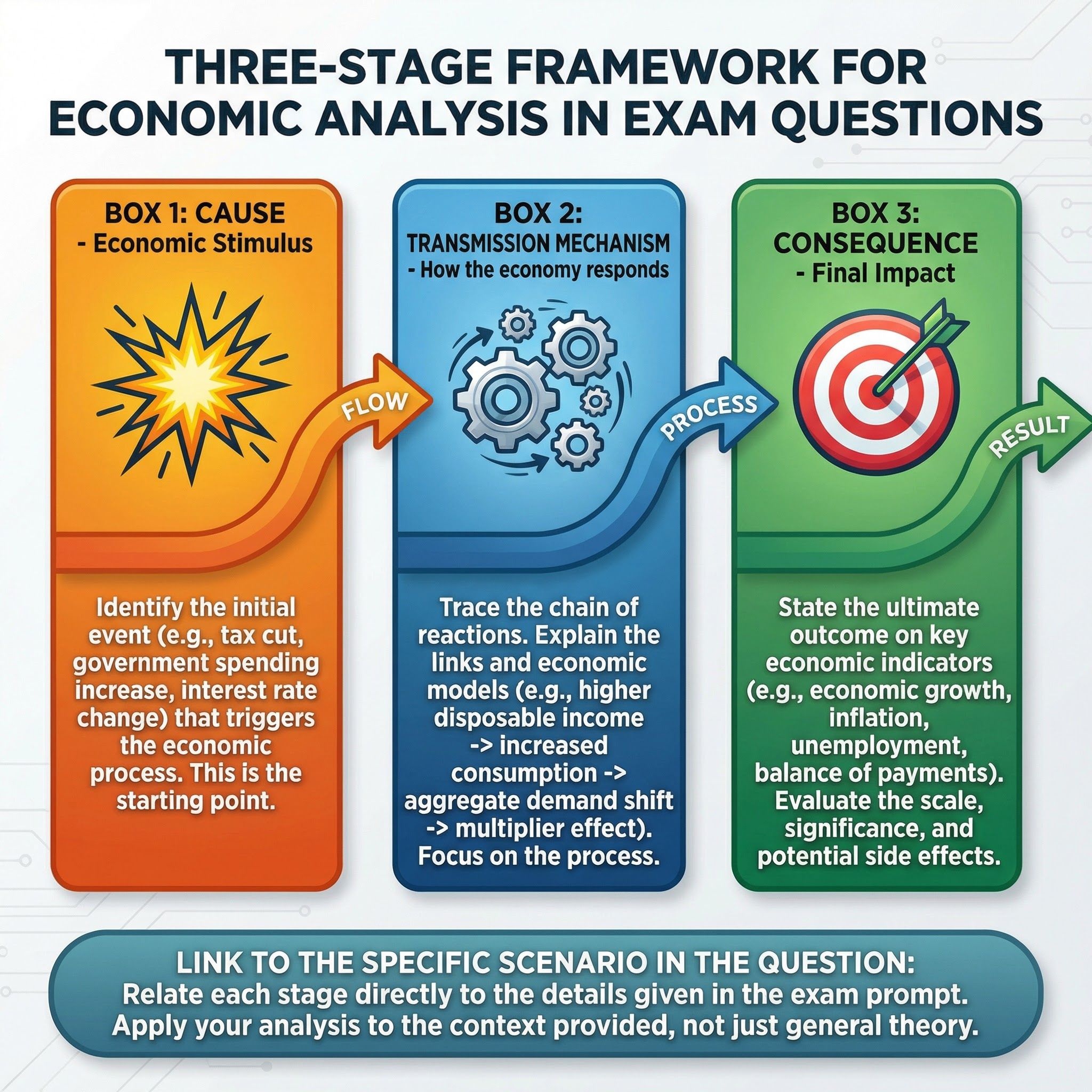 The Three-Stage Framework for Economic Analysis
