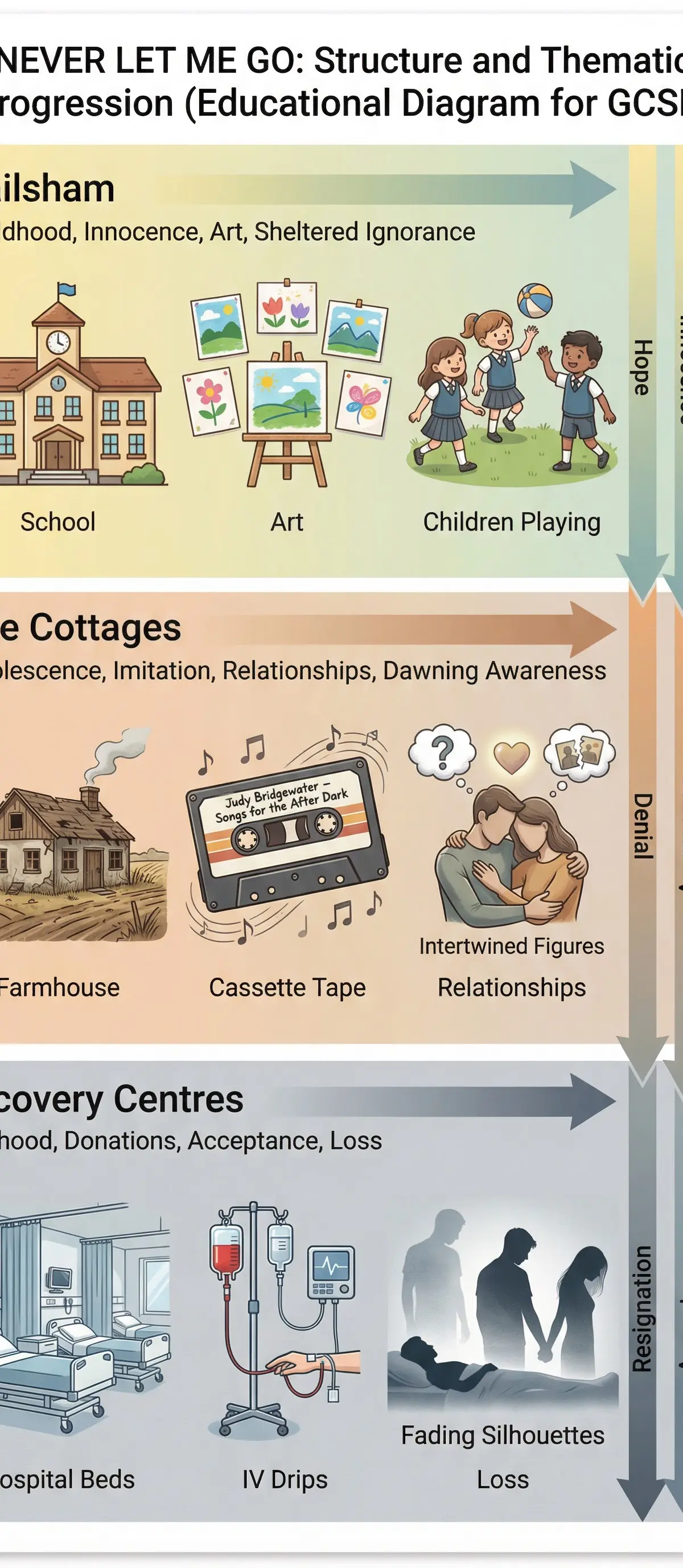 Tripartite Structure and Thematic Progression in Never Let Me Go