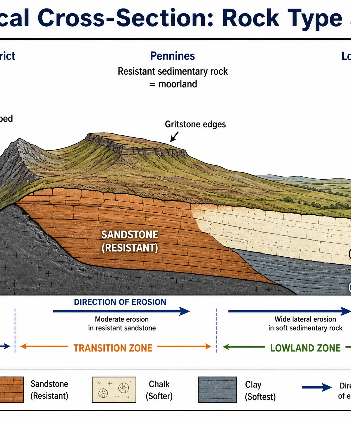 Geological Cross-Section: Rock Type and Relief
