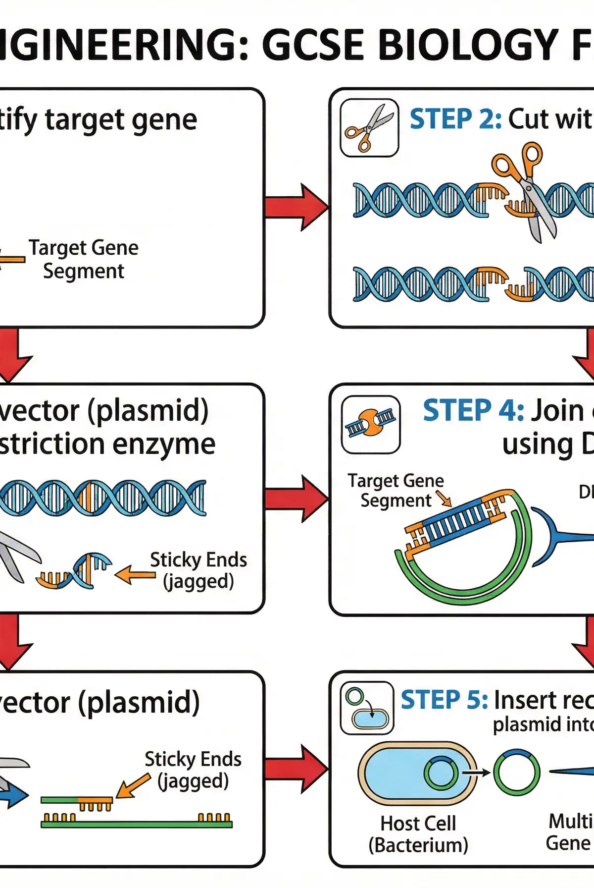 The Steps of Genetic Engineering