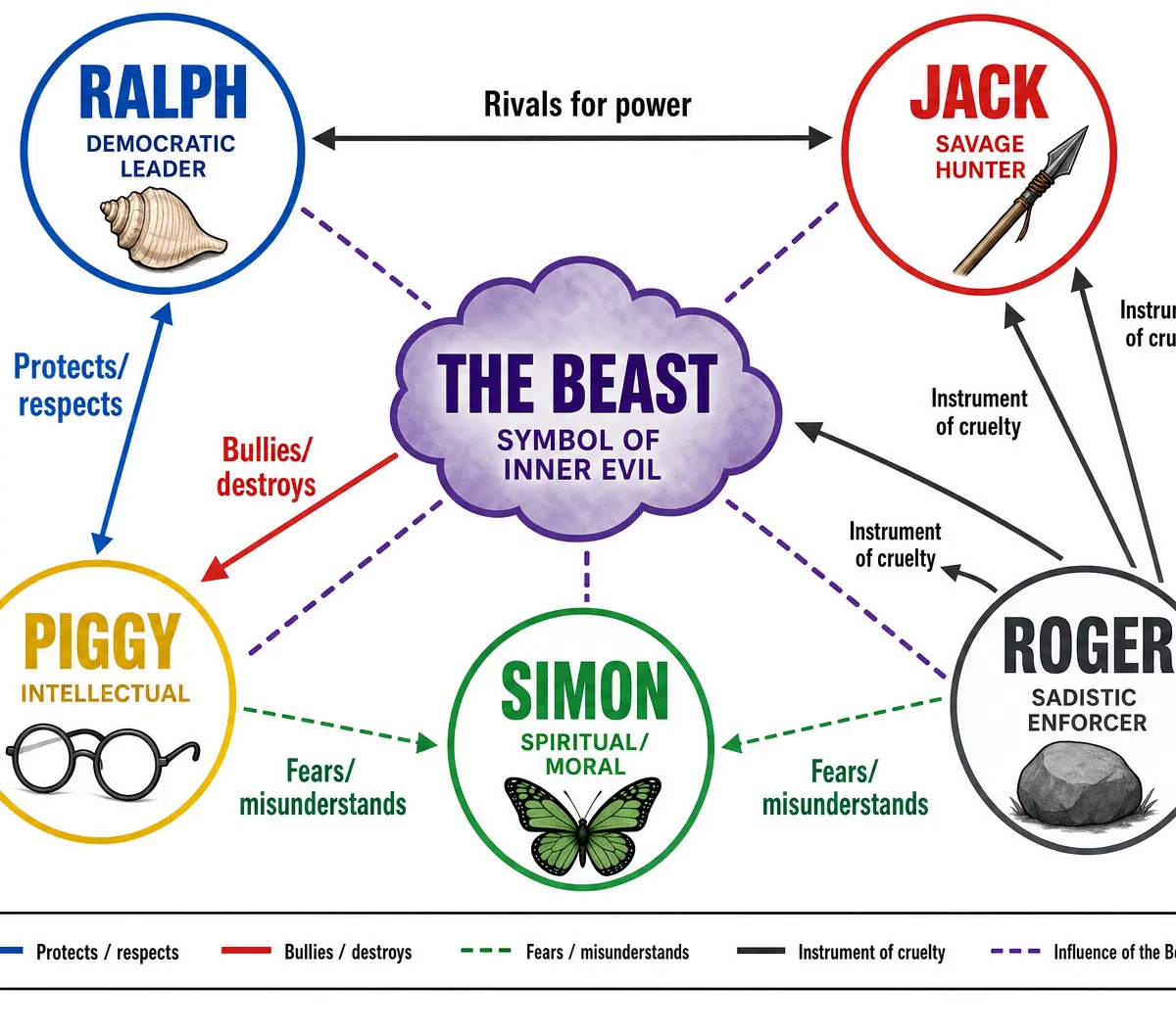 Character Relationships and Allegorical Roles
