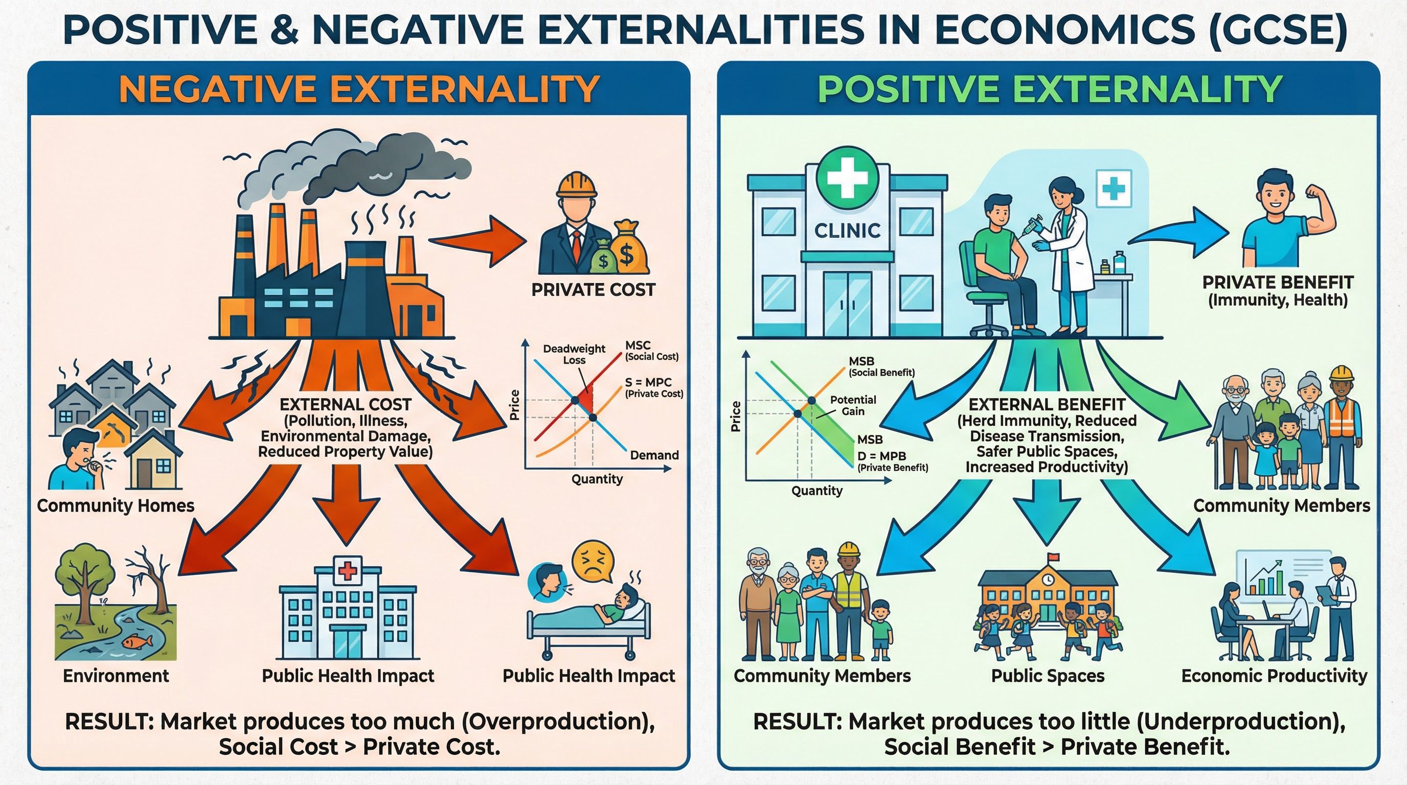 Market Failure (Externalities, Public Goods, Information Asymmetry) – Economics – GCSE