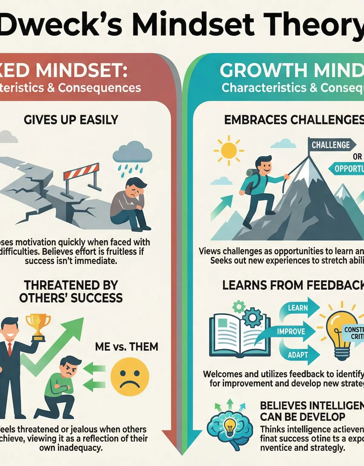 Dweck's Mindset Theory: Fixed vs. Growth