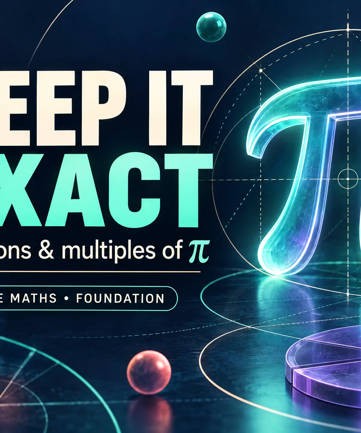 Keep it exact: fractions and multiples of π, GCSE Foundation.