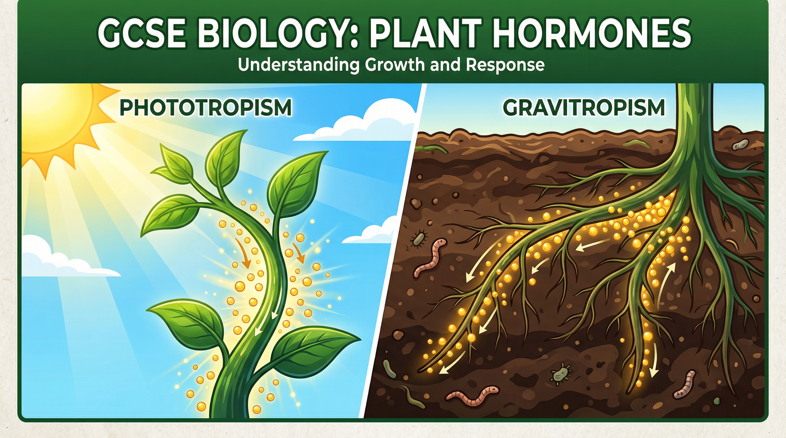 Plant Hormones — Edexcel GCSE study guide illustration