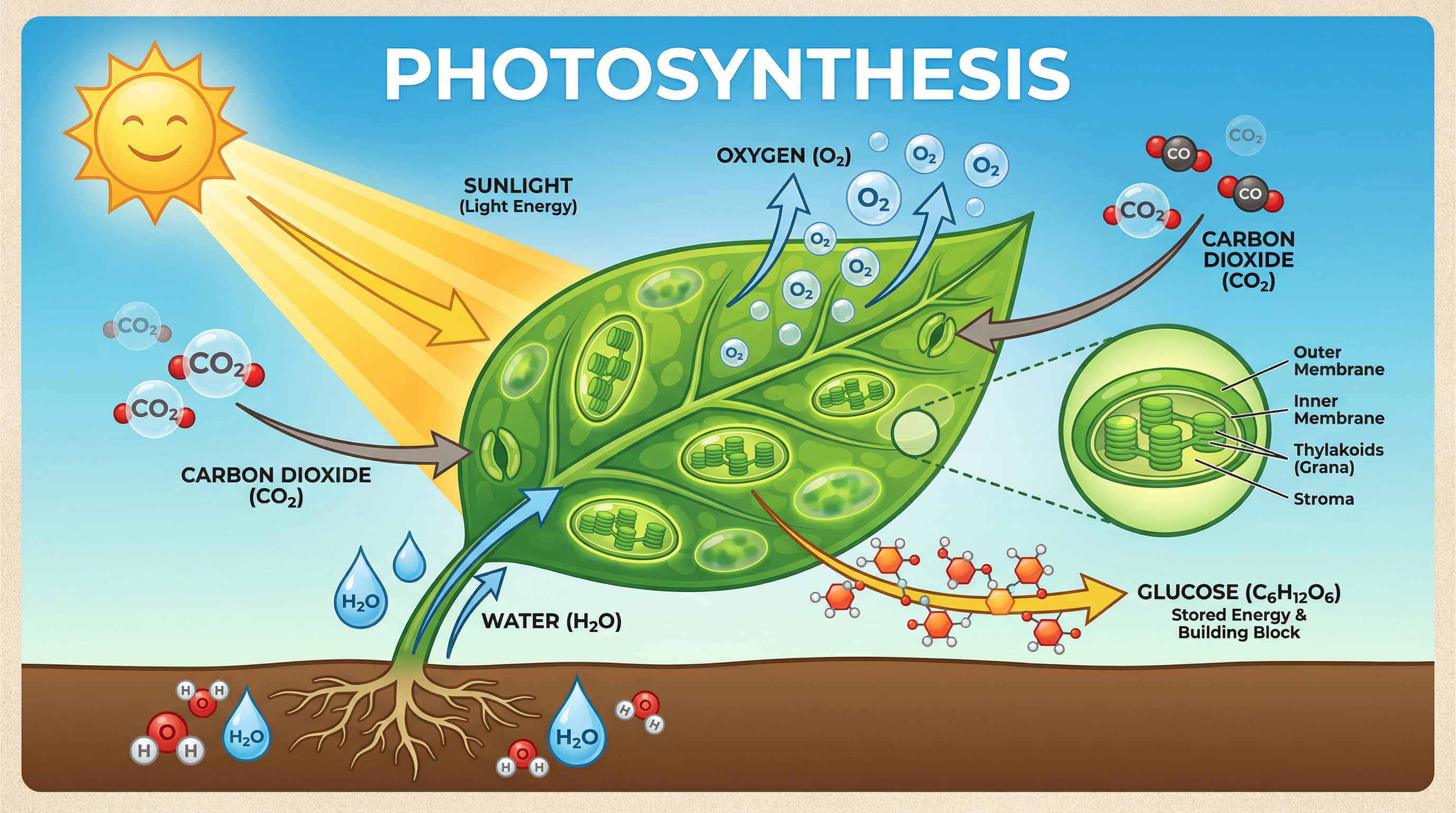 Photosynthesis — Edexcel GCSE study guide illustration