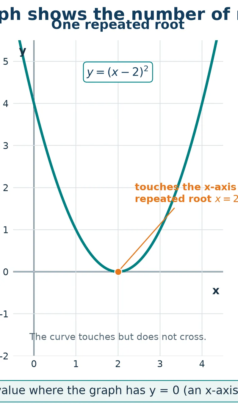 Two crossings, one touch or no x-axis meeting.