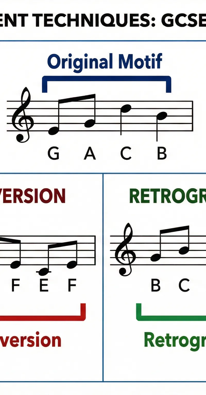 Key techniques for motivic development that are essential for high marks.