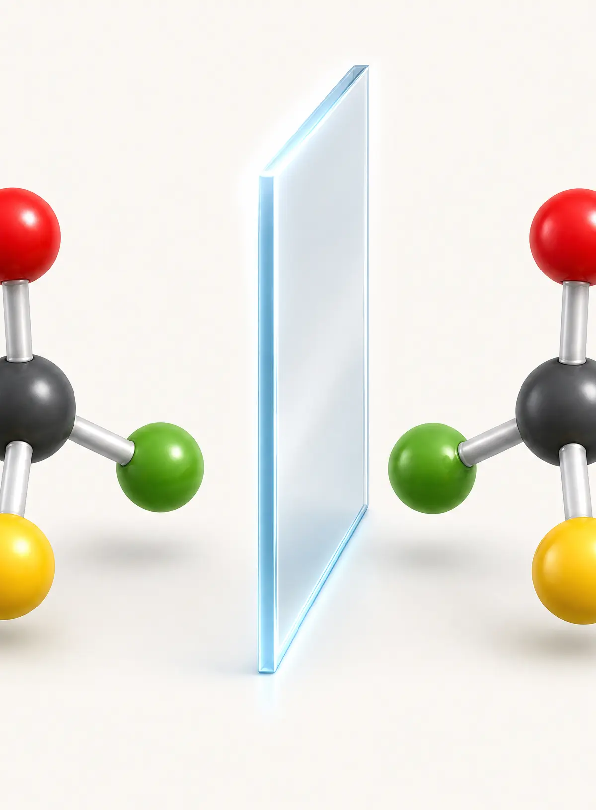 A chiral centre and a pair of enantiomers.