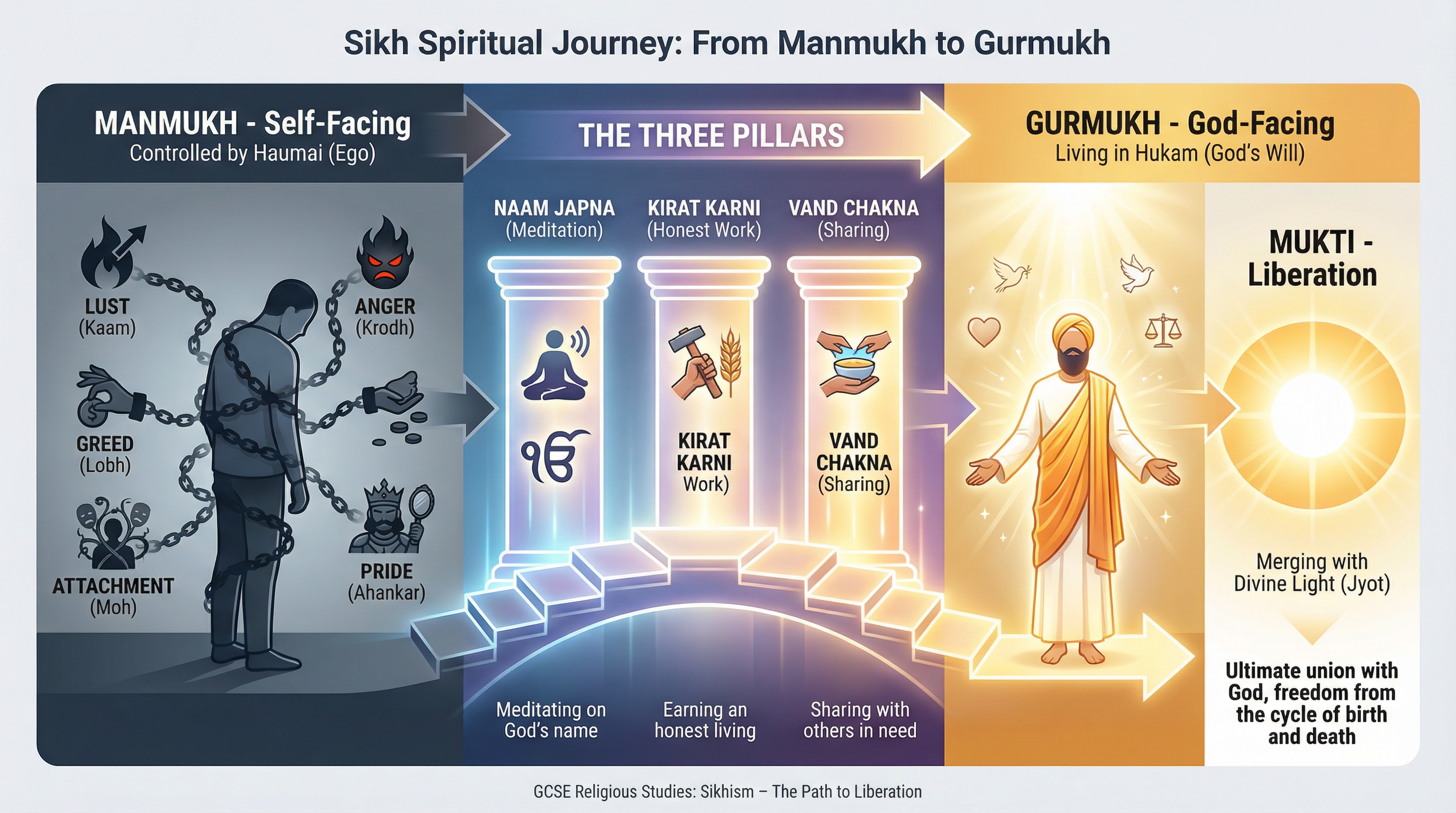 The Sikh Spiritual Journey: From Manmukh to Gurmukh