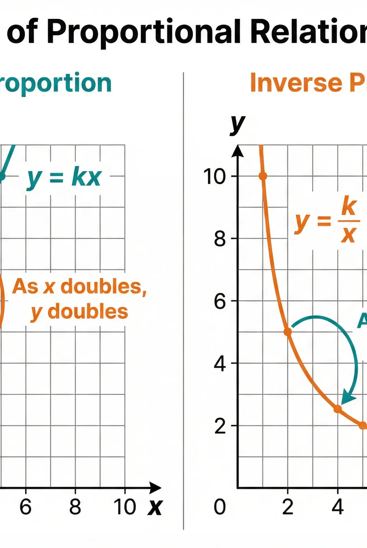 Graphs of Direct and Inverse Proportion