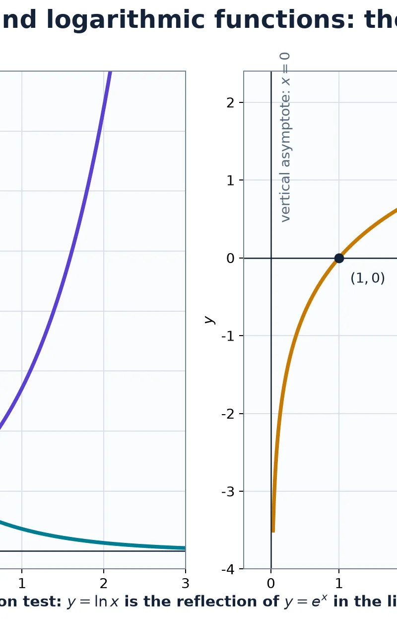 Core exponential and natural logarithm graph features.