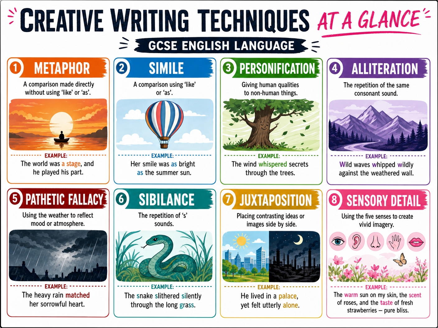 Creative Writing Techniques at a Glance