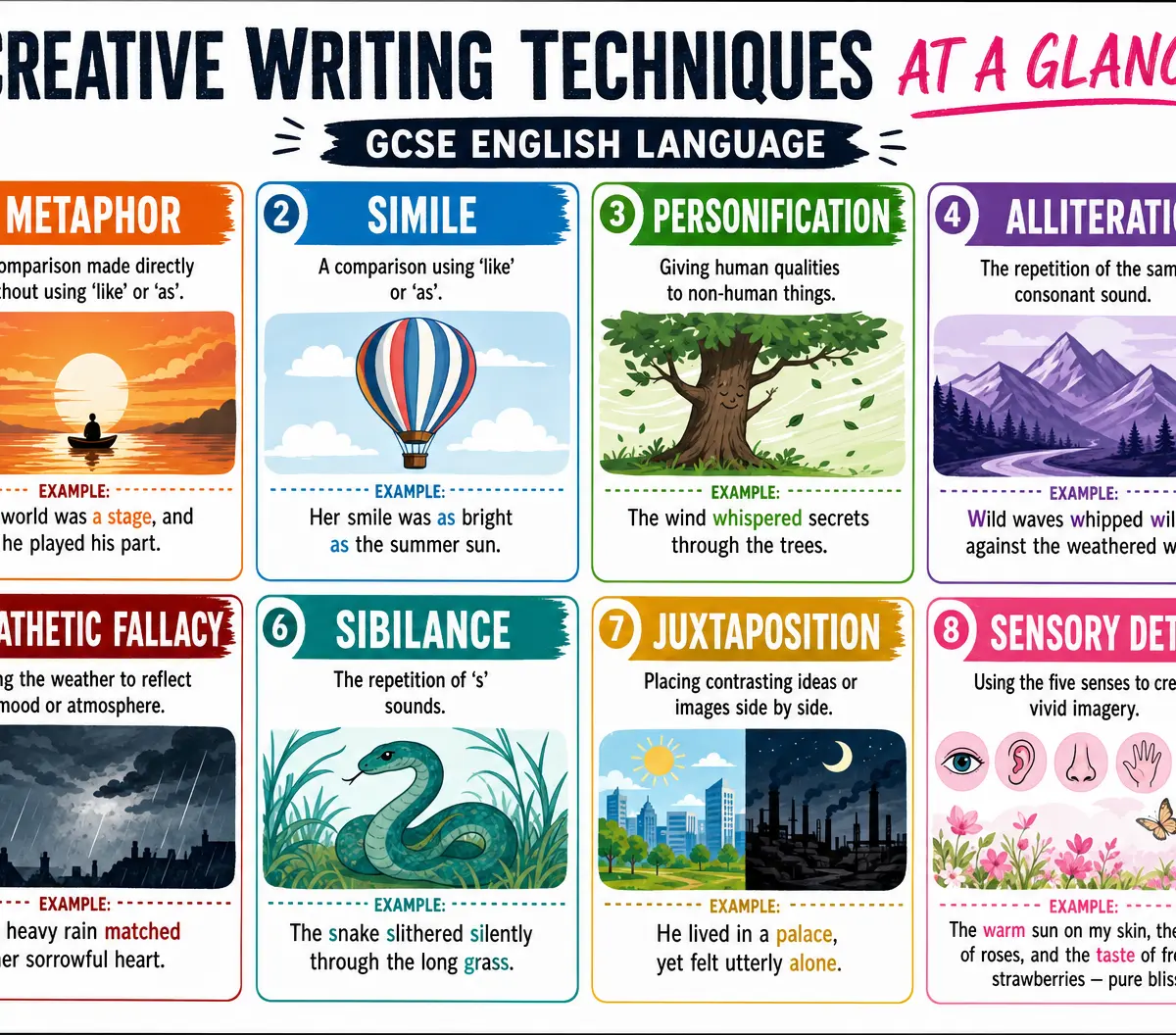 Creative Writing Techniques at a Glance