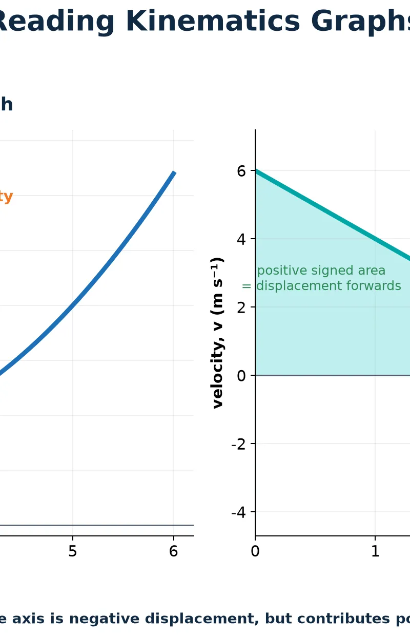 How to extract velocity, acceleration, displacement and distance from graphs