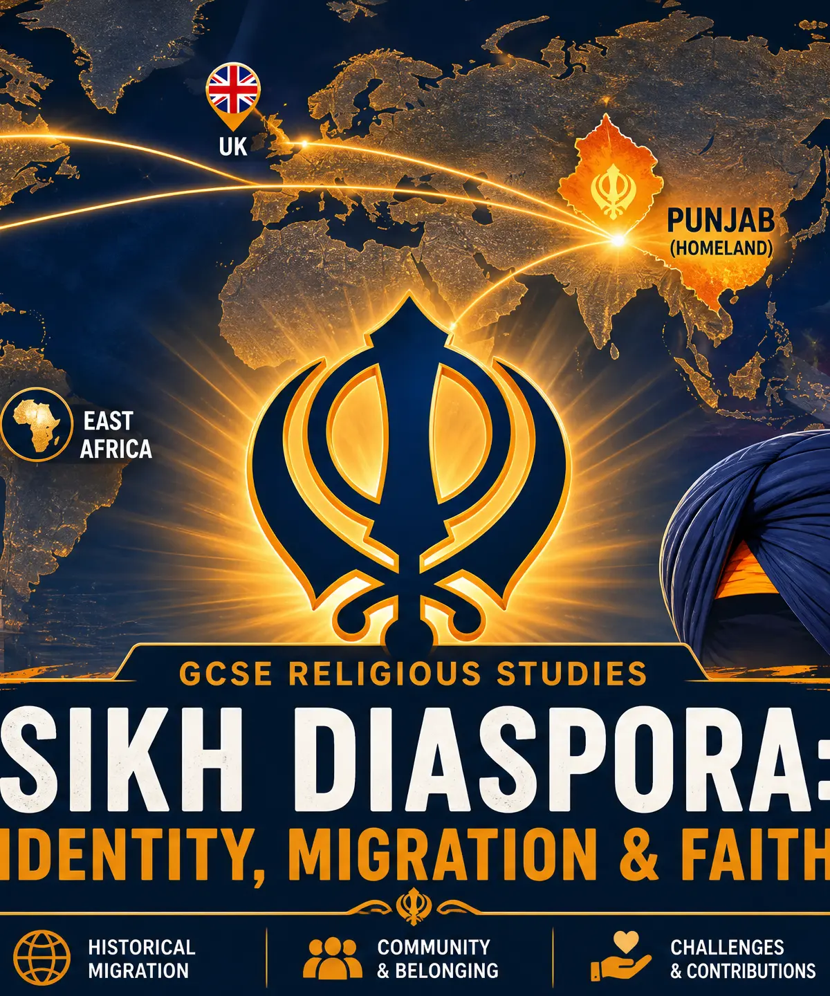 Header image for Sikh Diaspora: Identity, Migration & Faith