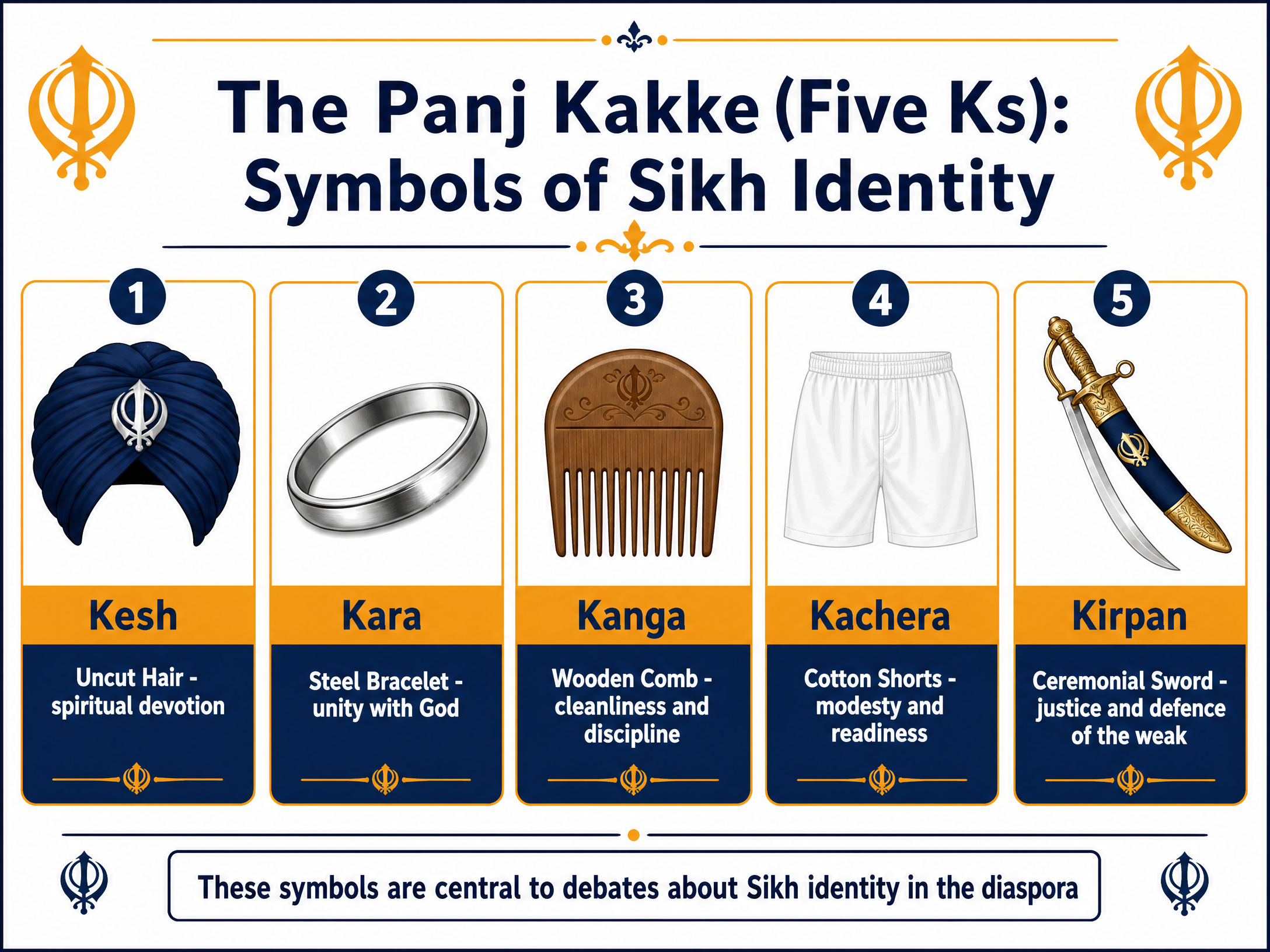 The Panj Kakke (Five Ks): Symbols of Sikh Identity