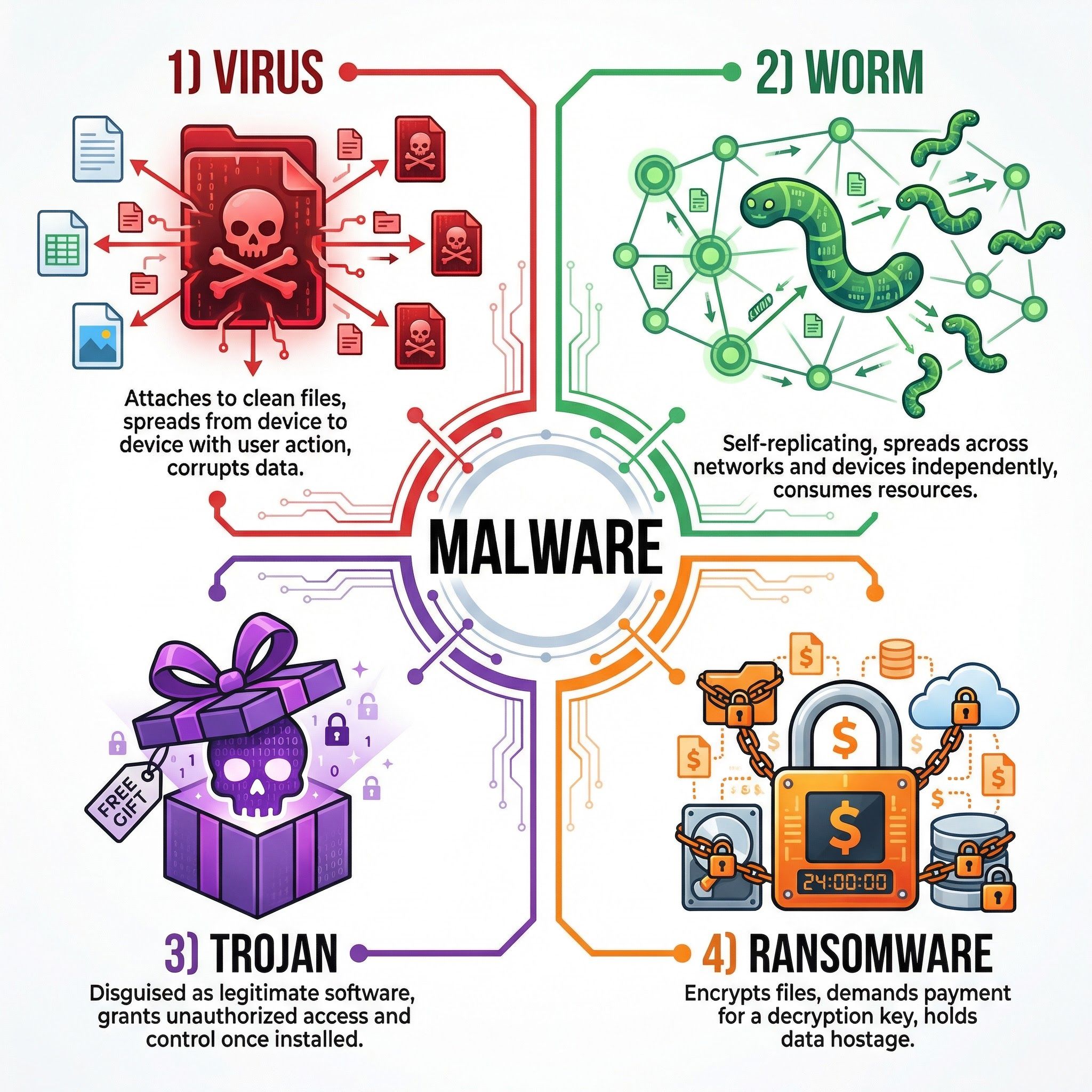 Threats to Computer Systems and Networks (Malware, Phishing, Hacking) – Computer Science – GCSE