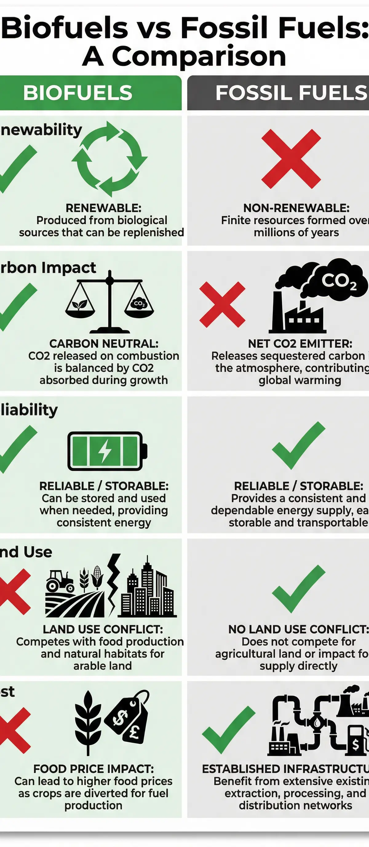 Biofuels vs Fossil Fuels: A side-by-side comparison.