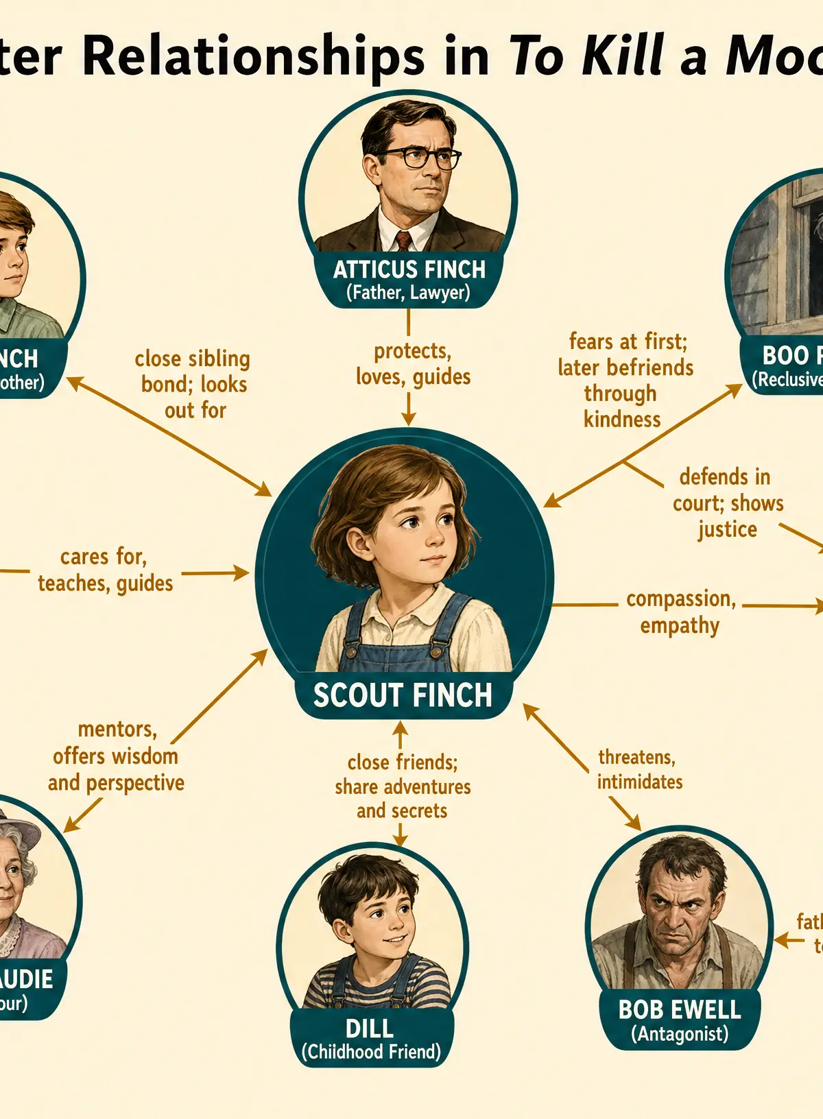 Character Relationships in To Kill a Mockingbird