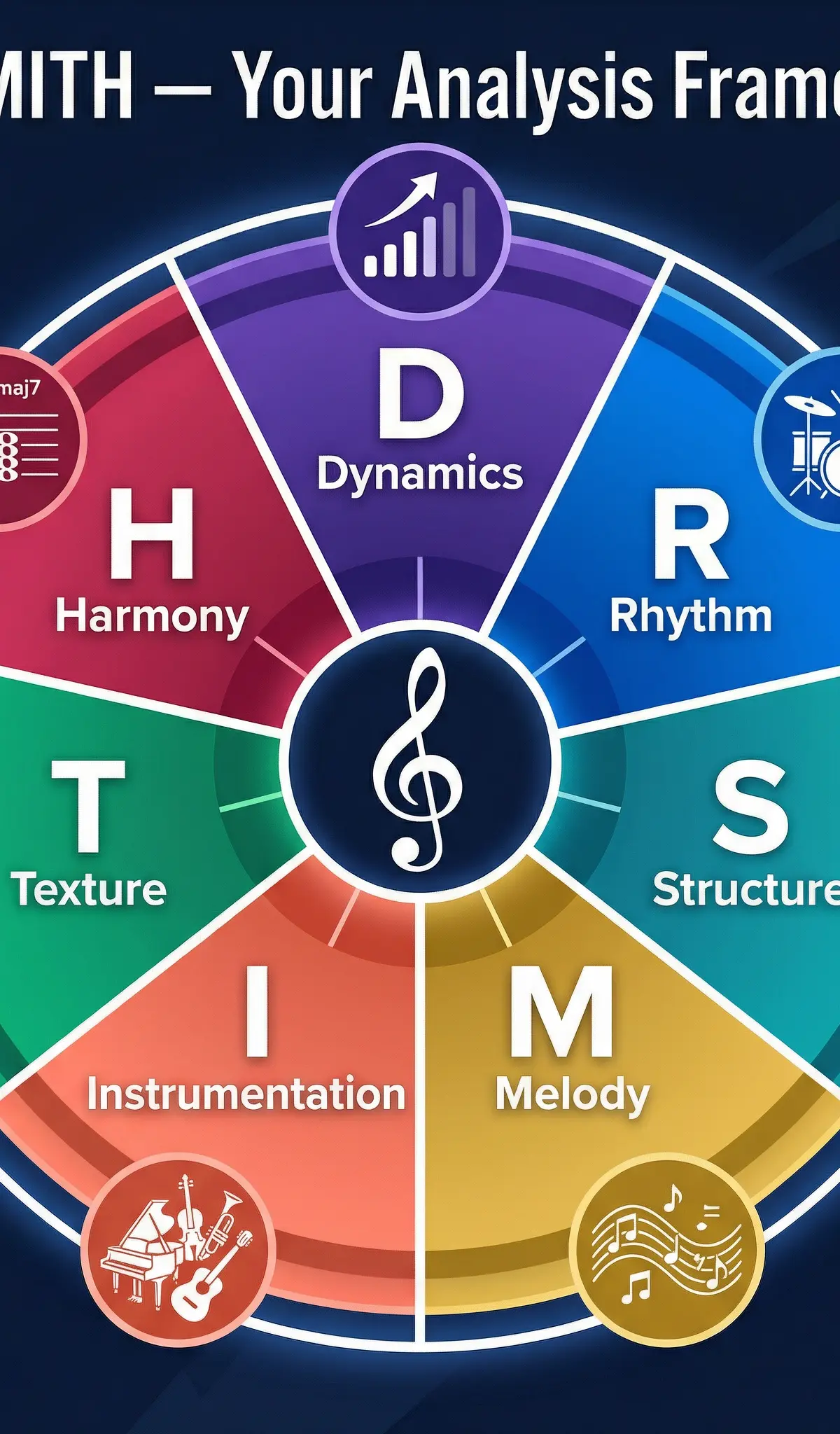The DR SMITH framework for analysing music.