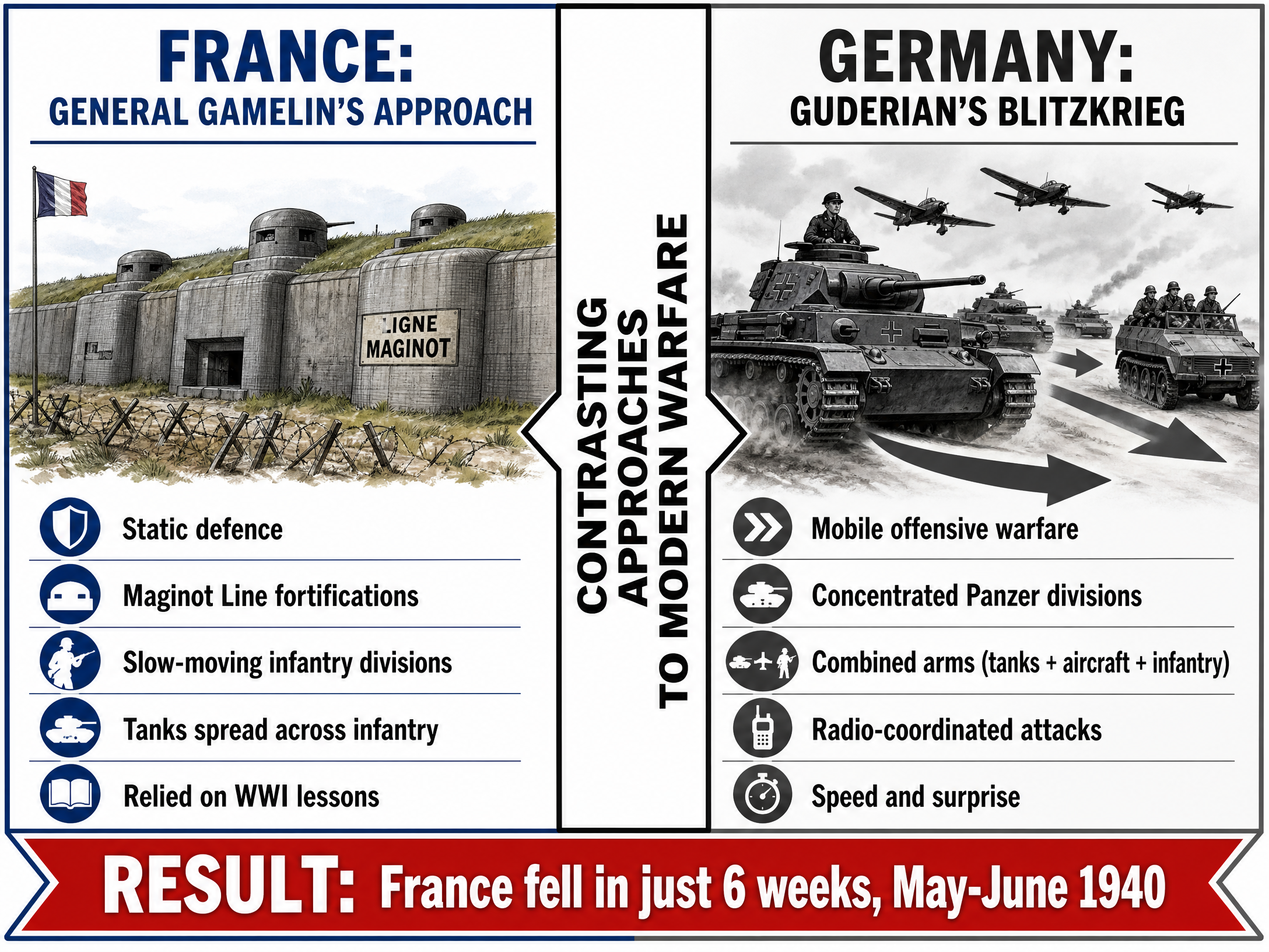 Contrasting Military Approaches in the 1930s