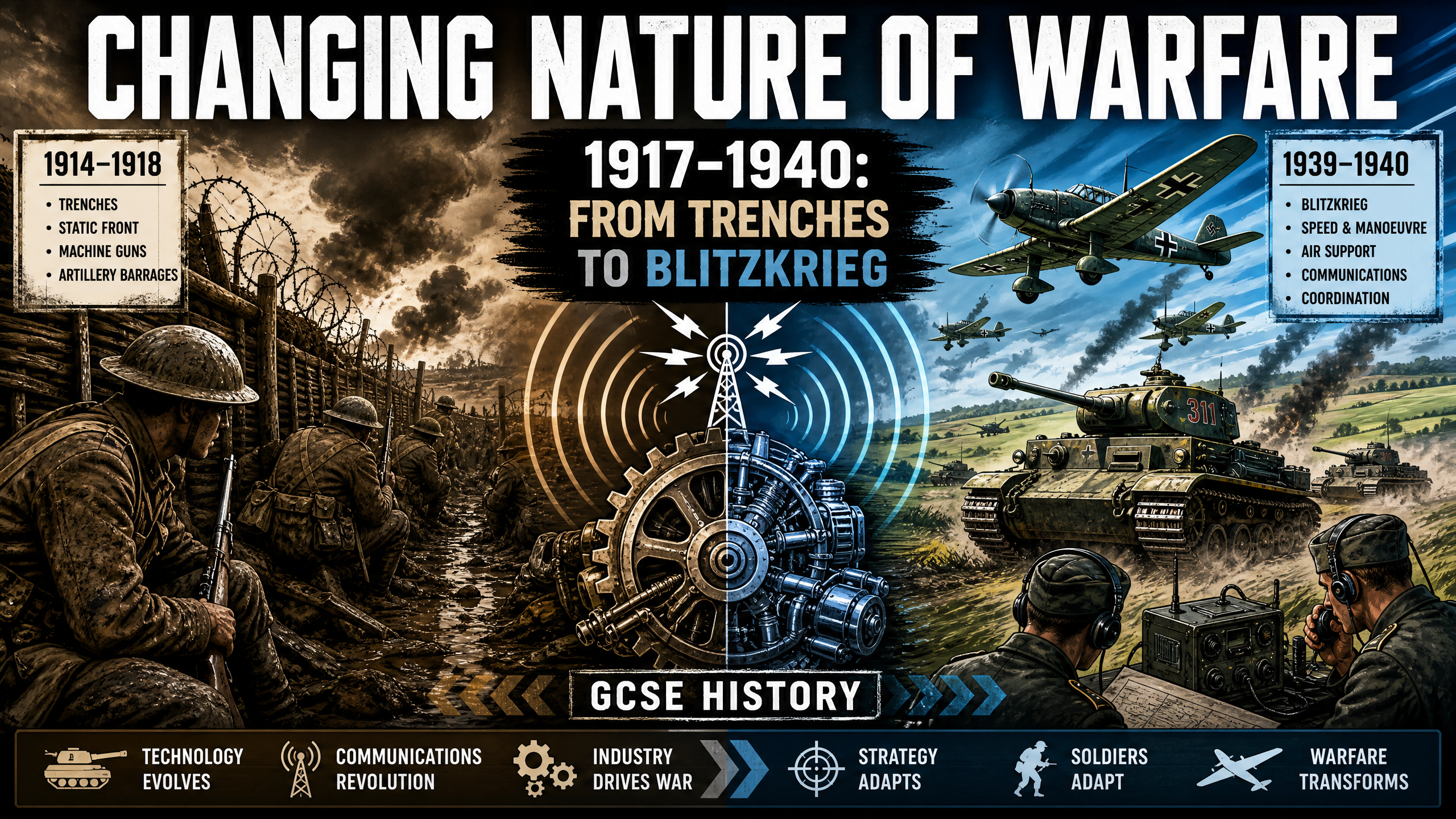 From Trenches to Blitzkrieg: The Transformation of Warfare