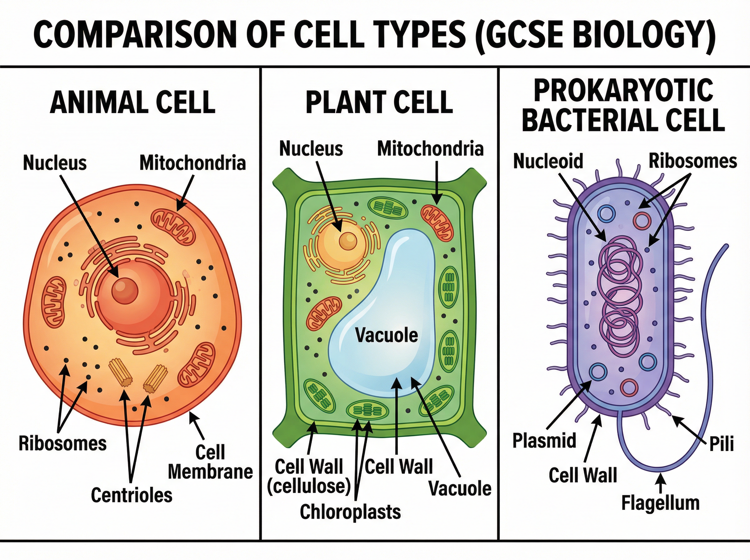 Comparison of Eukaryotic and Prokaryotic Cells