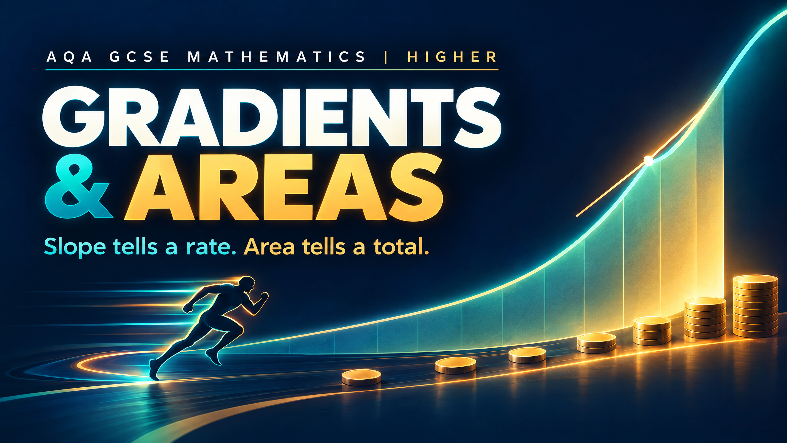 Gradients and areas: AQA GCSE Mathematics, Higher tier.