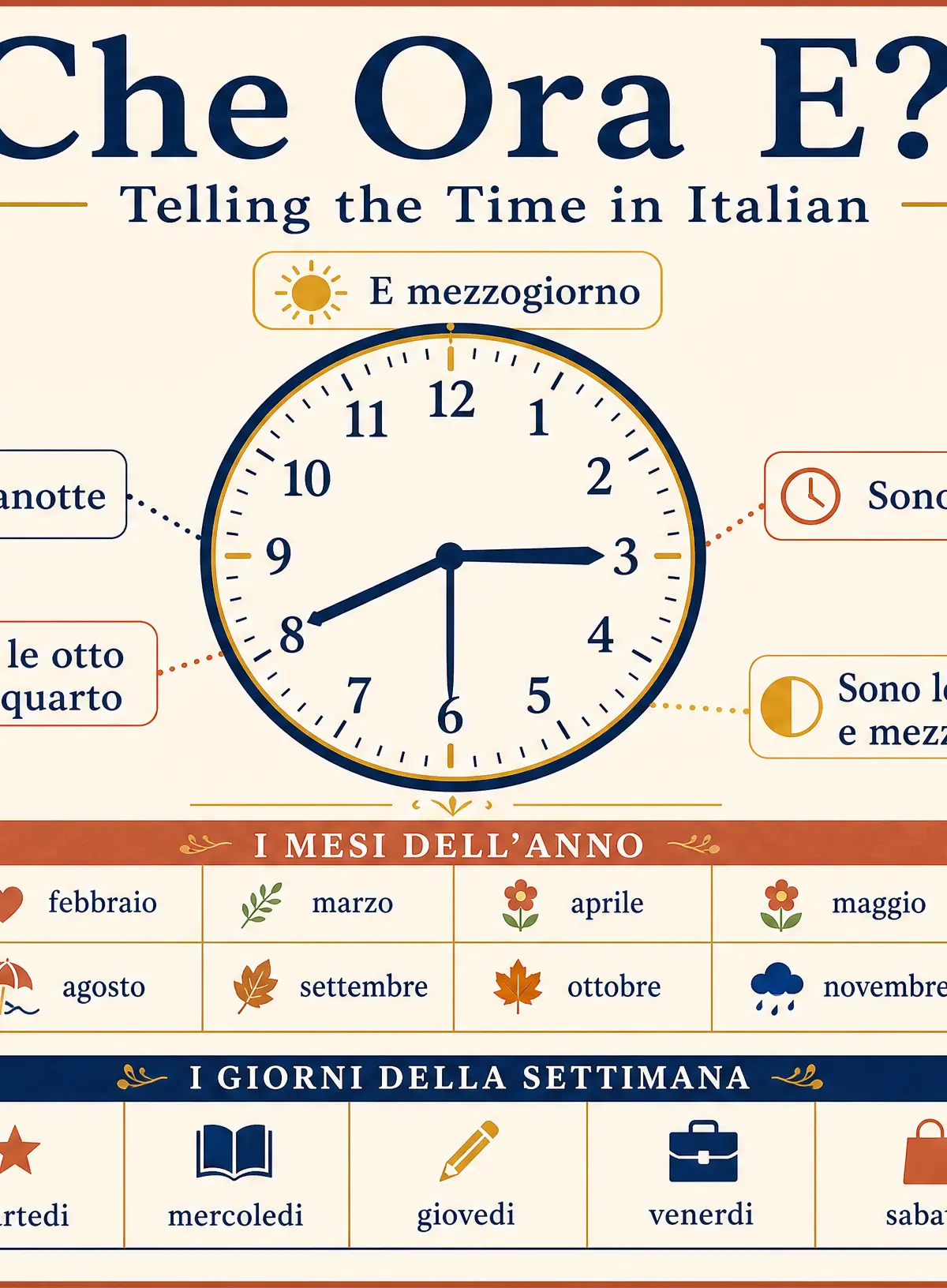 Telling the Time and Dates in Italian