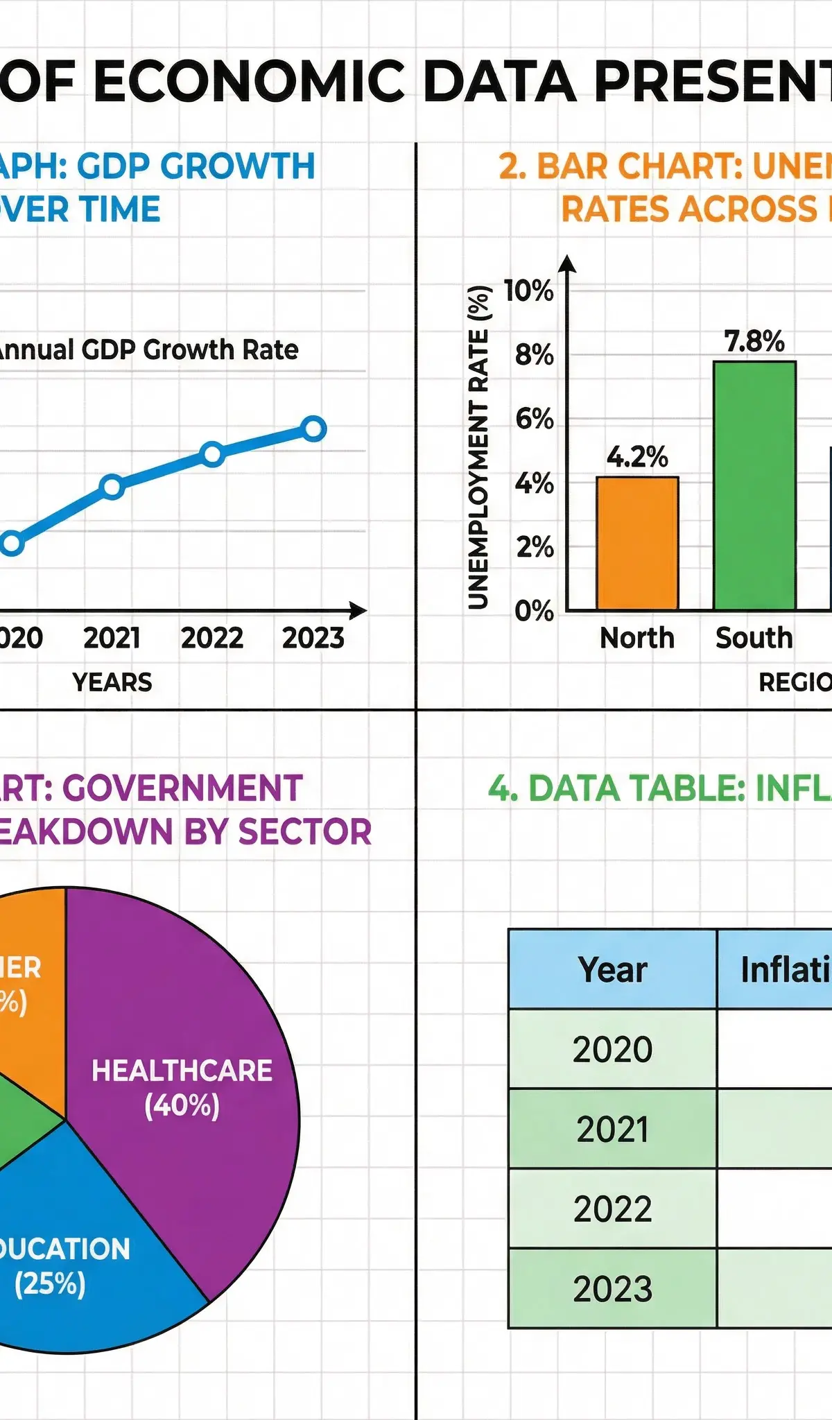 Common types of economic data presentation