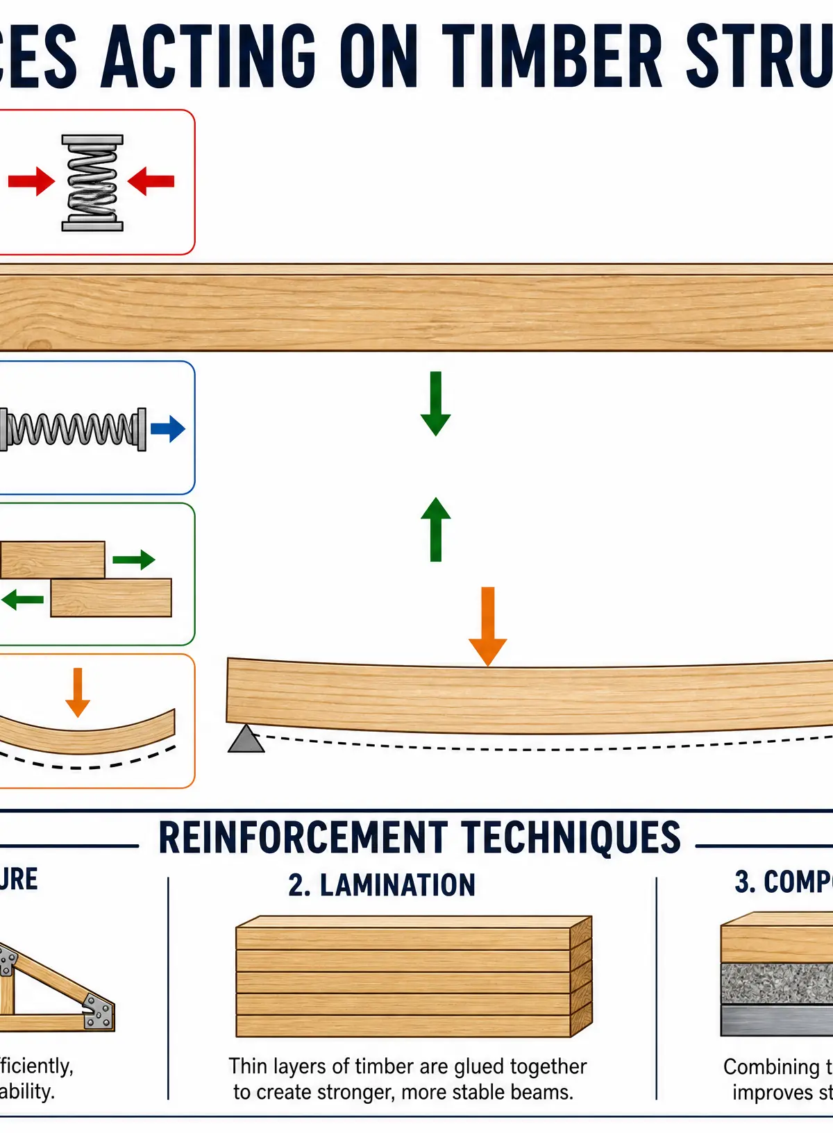 Forces and Reinforcement in Timber Structures
