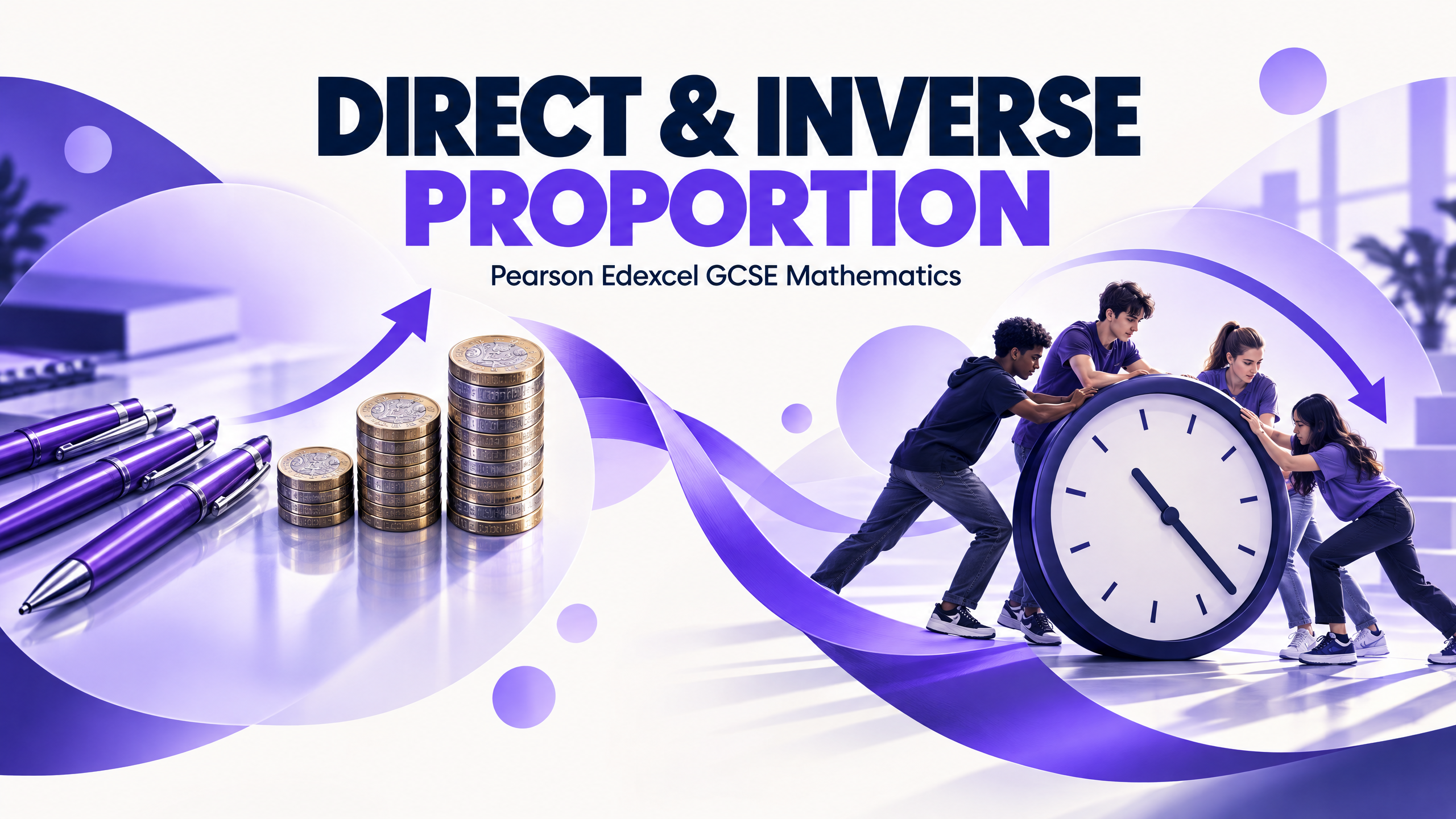 Direct and inverse proportion: fixed multiplier versus fixed product.