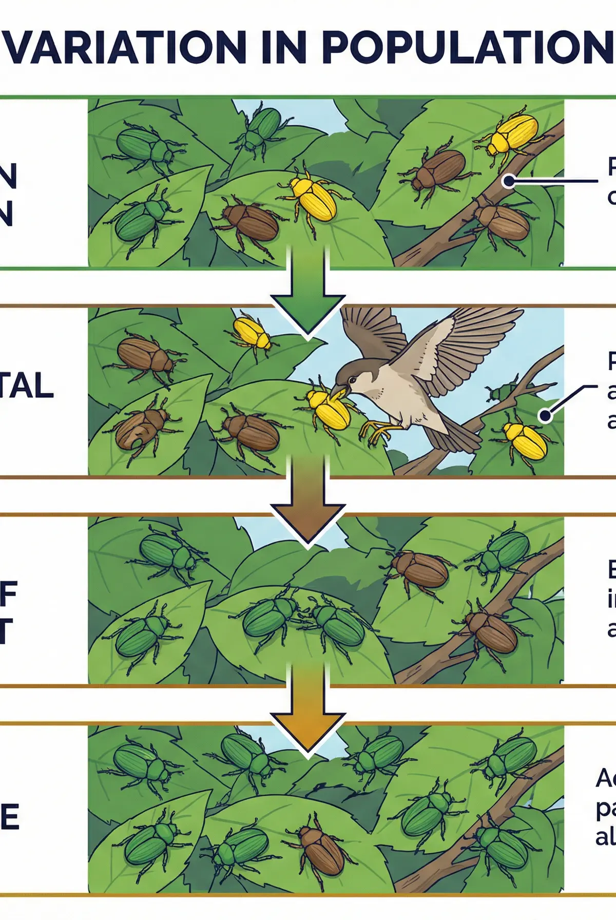 The four steps of Natural Selection