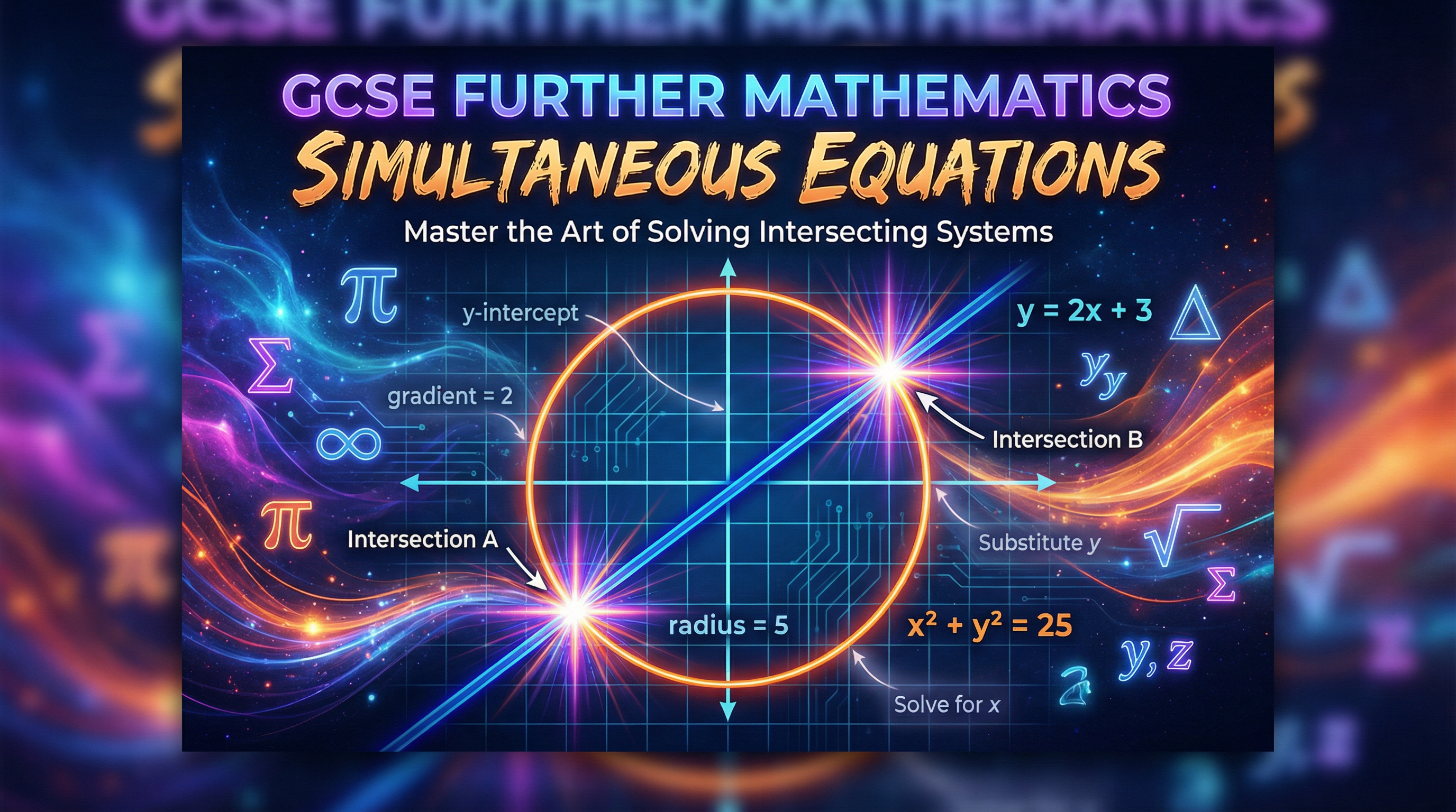 Header image for OCR GCSE Further Mathematics: Simultaneous Equations