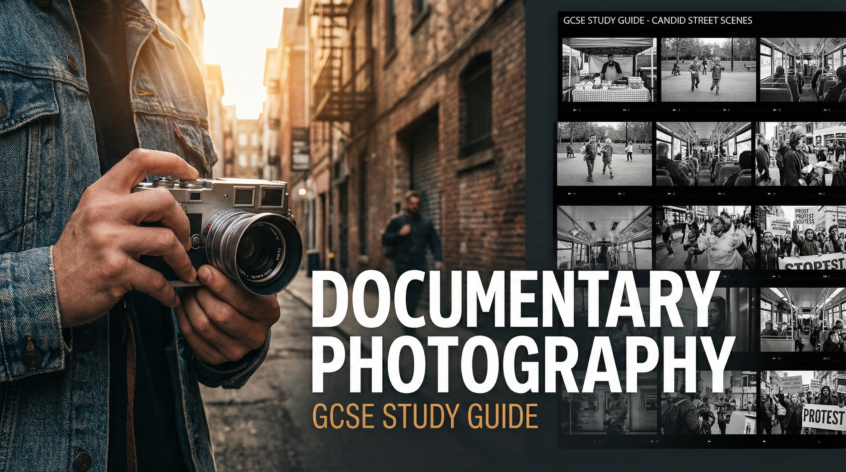 Header image for the Documentary Photography study guide.