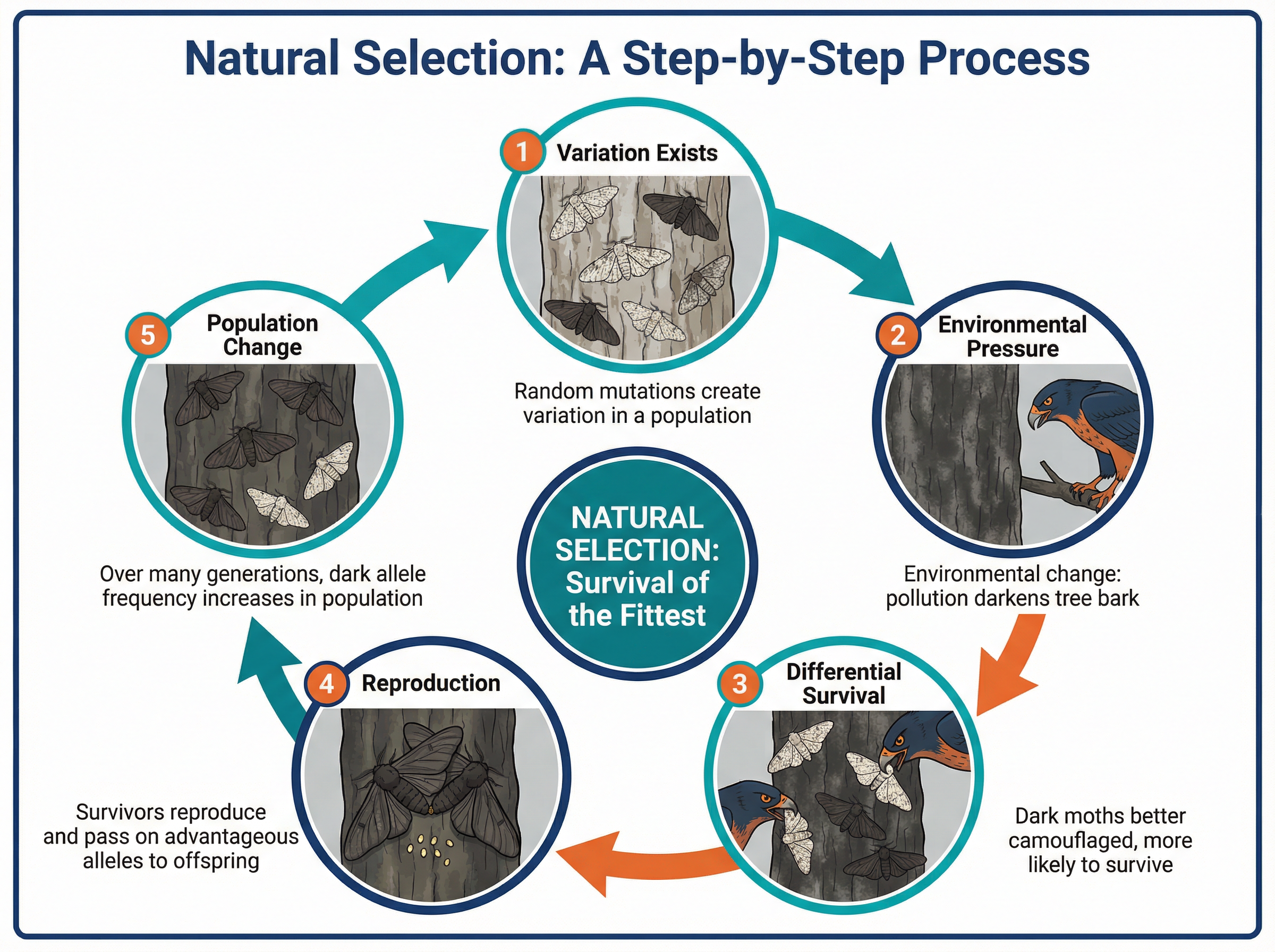 Natural Selection: A Step-by-Step Process