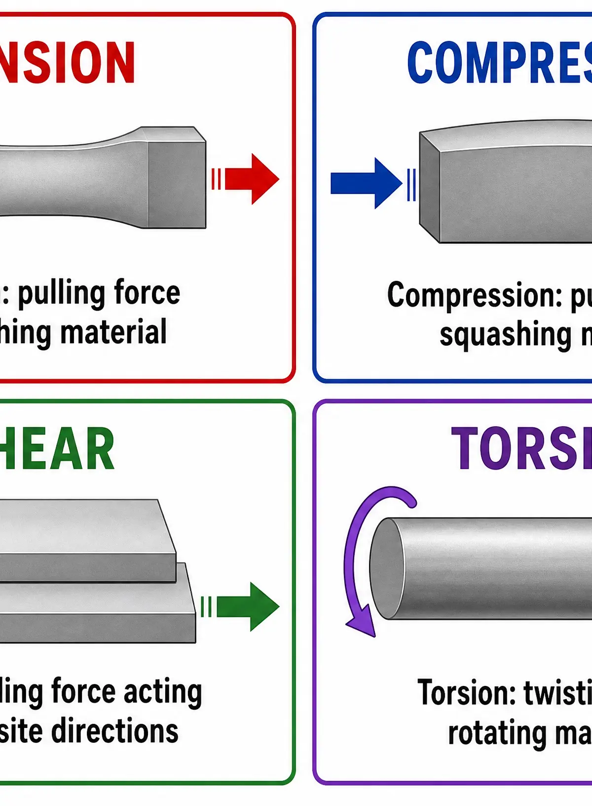 The four primary structural forces.