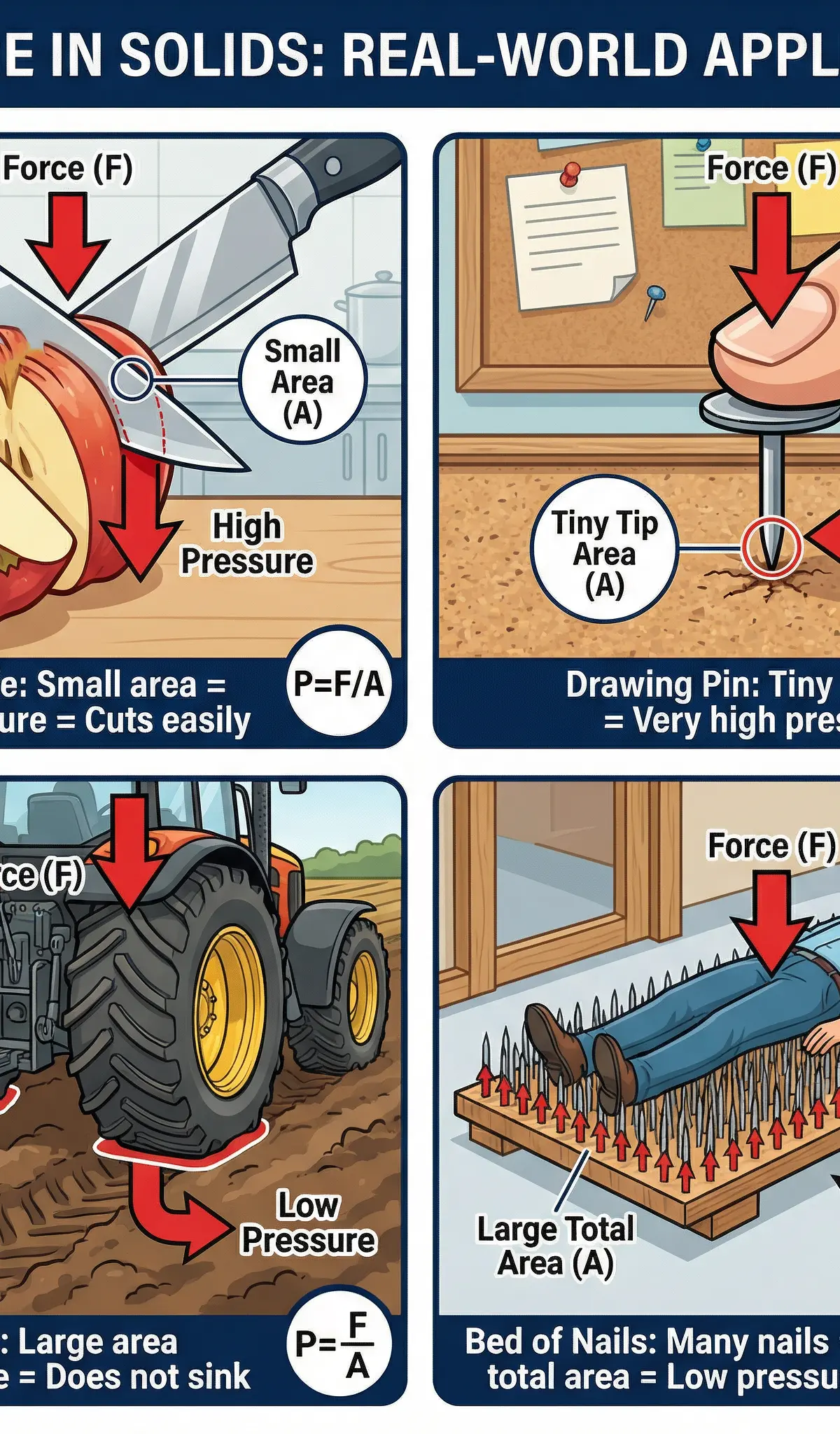 Real-World Applications of Pressure in Solids
